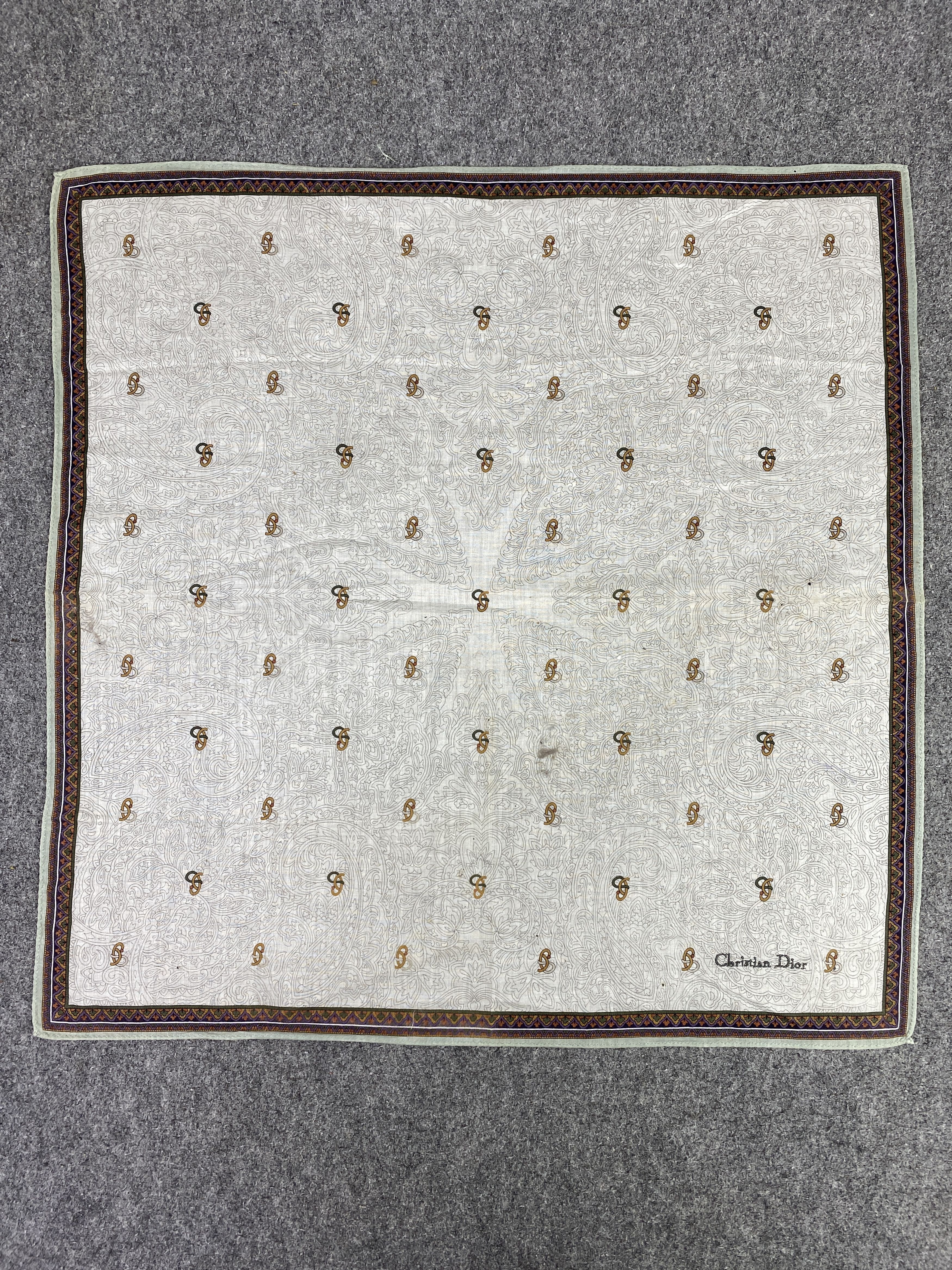 Christian Dior Monsieur Christian Dior Handkerchief / Neckerchief KT0237 Size ONE SIZE - 4 Thumbnail