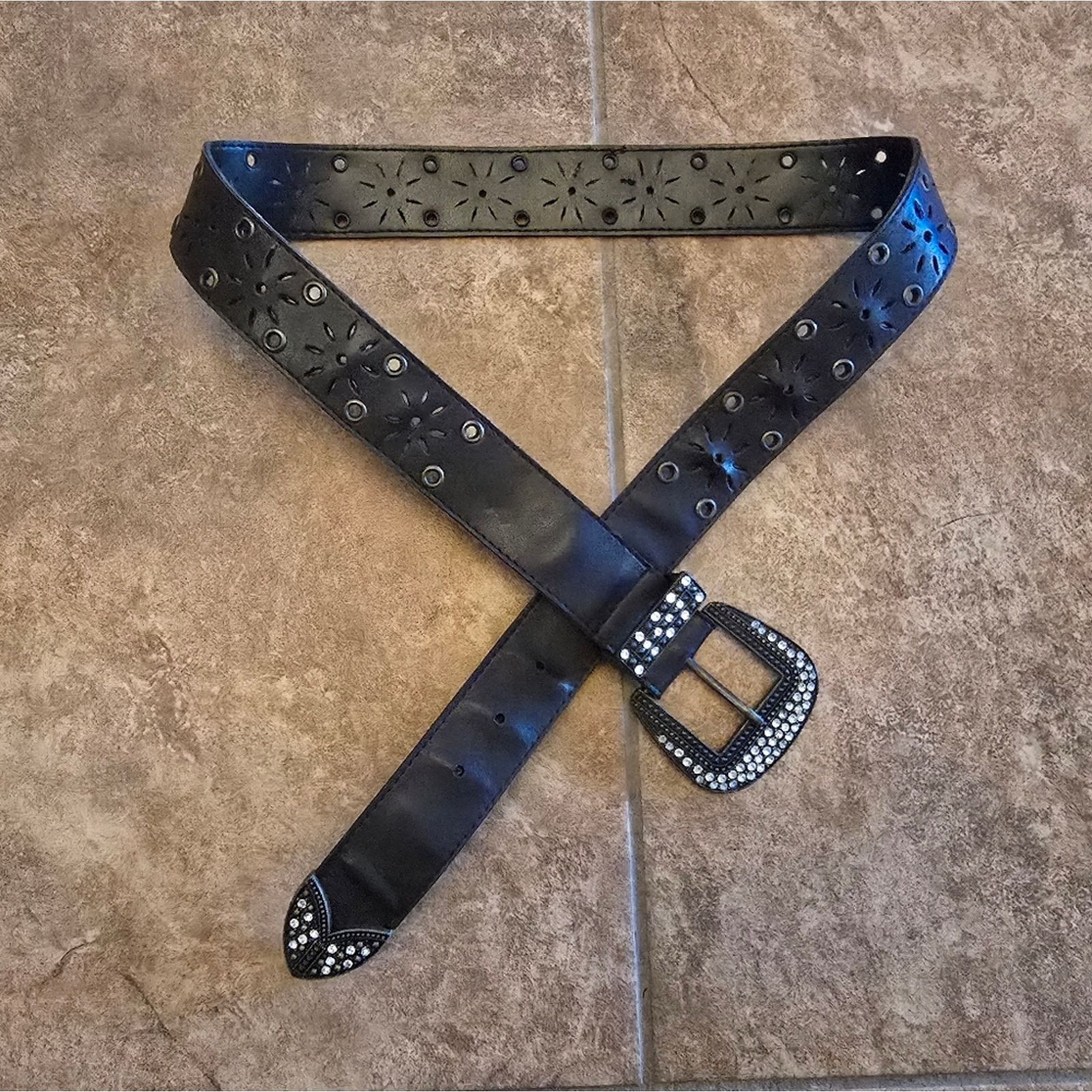 Other Dark Brown Diamond Detailed 42 Belt Size ONE SIZE - 1 Thumbnail