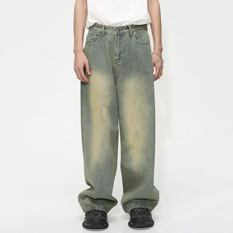 Jean Wide Leg Jeans Men Baggy Pants Gradient y2k distressed Size US 32 / EU 48 - 1 Thumbnail