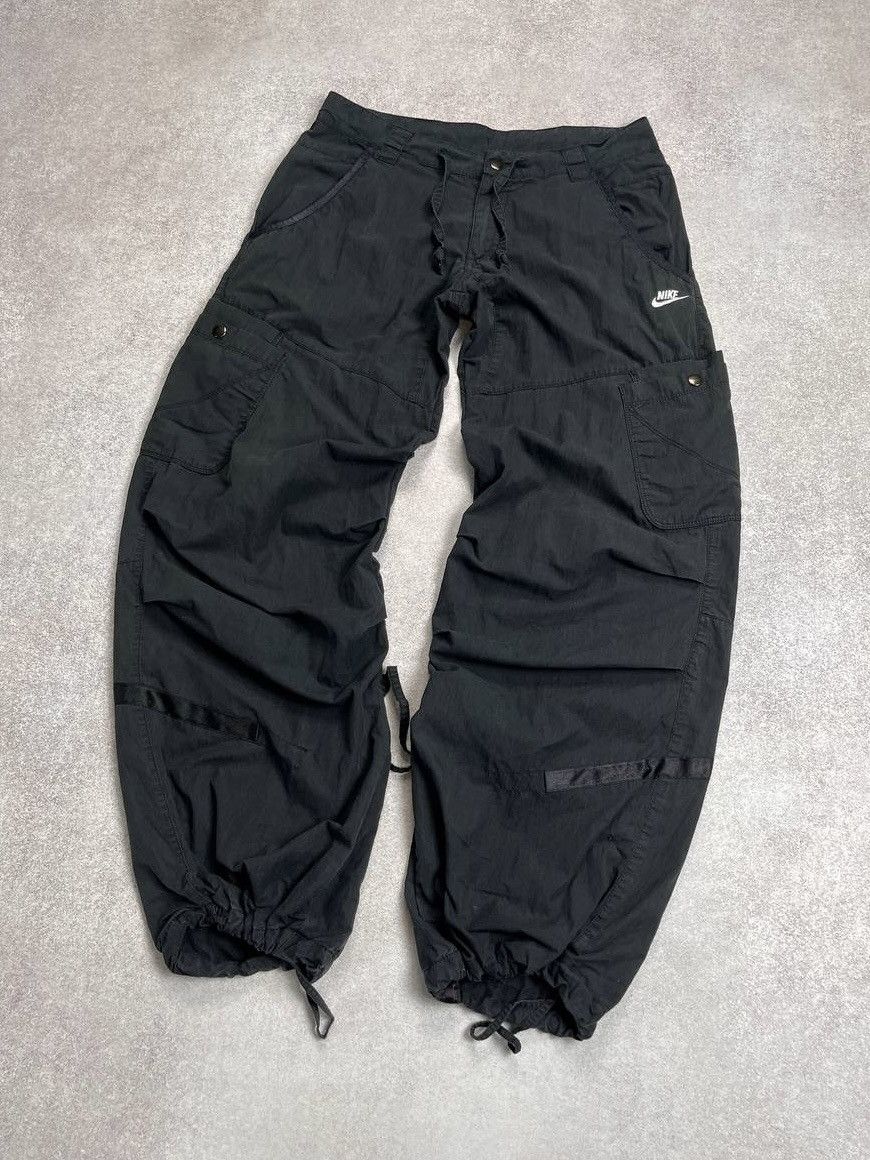 Nike × Vintage VINTAGE NIKE SWOOSH AVANTGARDE CARGO BAGGY PANTS Y2K L Size US 34 / EU 50 - 2 Thumbnail