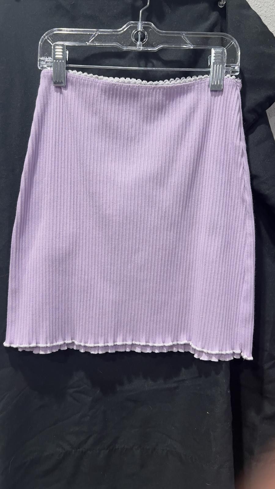 Other Art Class Lilac Ribbed Mini Skirt Size 24" / US 00 / IT 34 - 1 Thumbnail