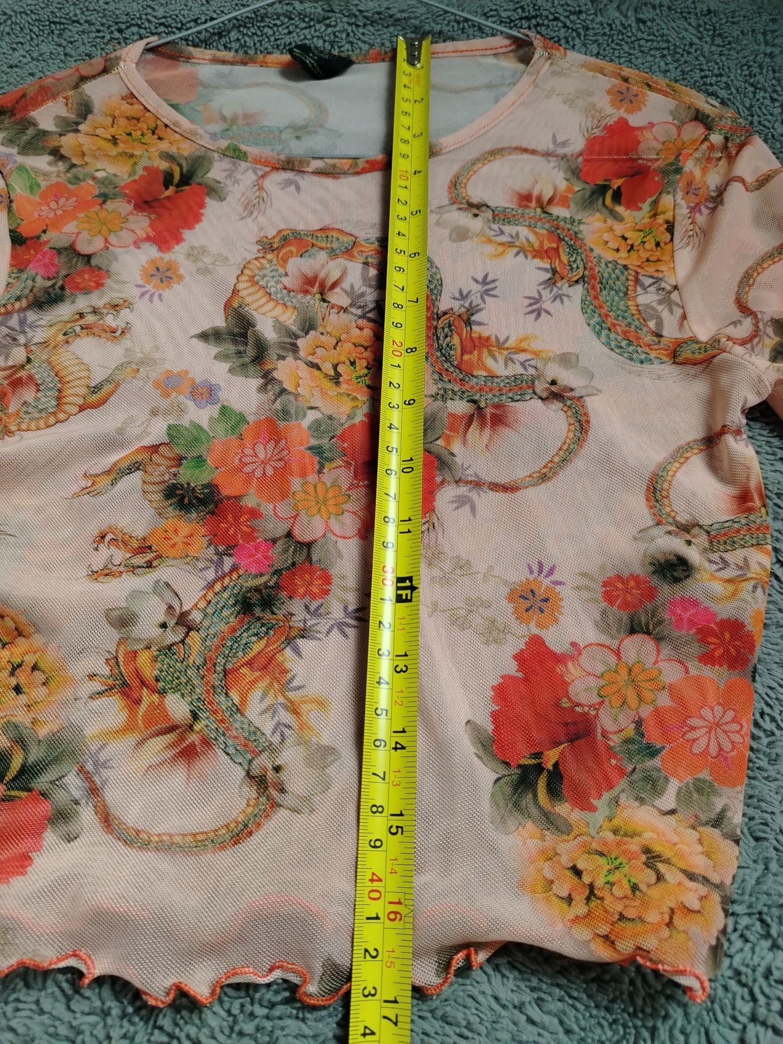 Urban Outfitters Pre-Loved Top Women S Floral Snake Print Sheer Long Sleeve Size S / US 4 / IT 40 - 7 Thumbnail