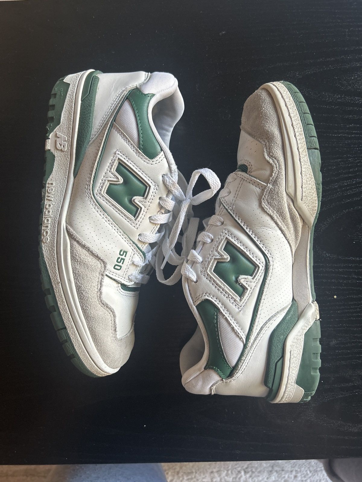 New Balance White and green New Balance 550 Size US 9 / EU 42 - 1 Thumbnail