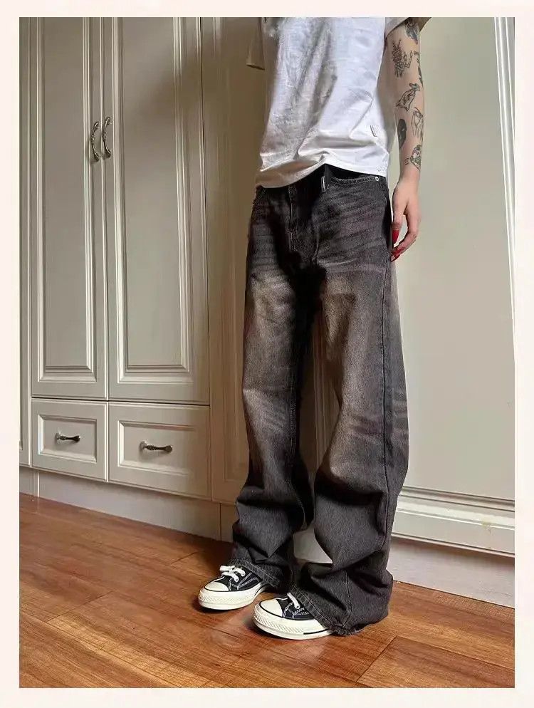 Japanese Brand Vintage washed street Y2K baggy micro flare jeans Size US 32 / EU 48 - 1 Thumbnail