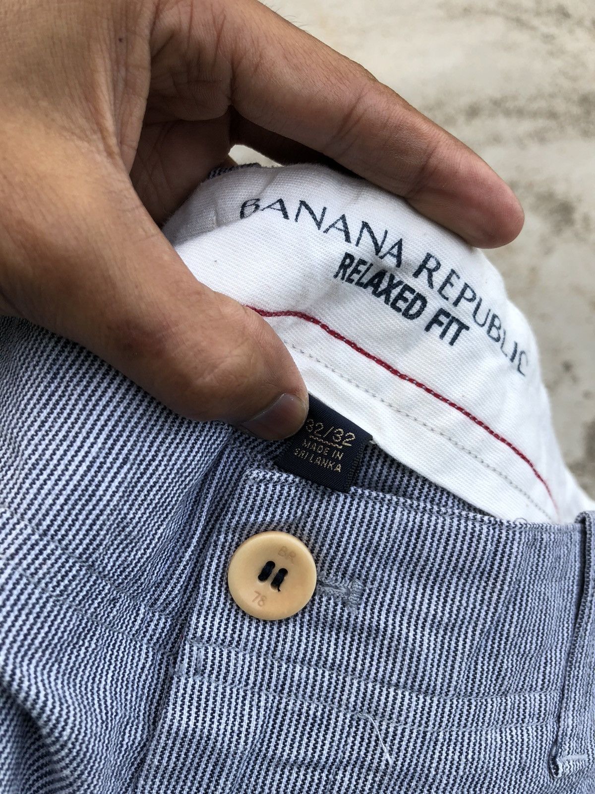 Banana Republic STRIPED⚡️⚡️RELAXED FIT PANTS BY BANANA REPUBLIC Size US 33 - 4 Thumbnail