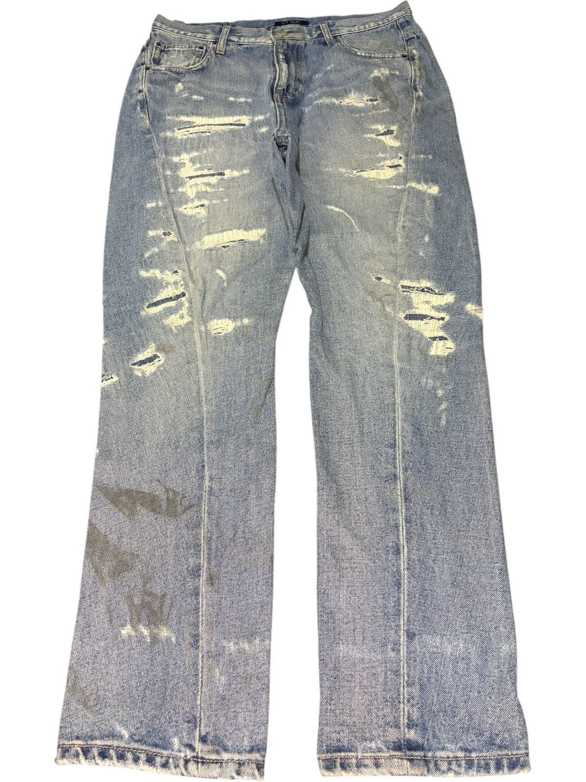 Kapital Vintage Japanese Brand Sashiko Distressed Jeans Size 31" - 1 Thumbnail
