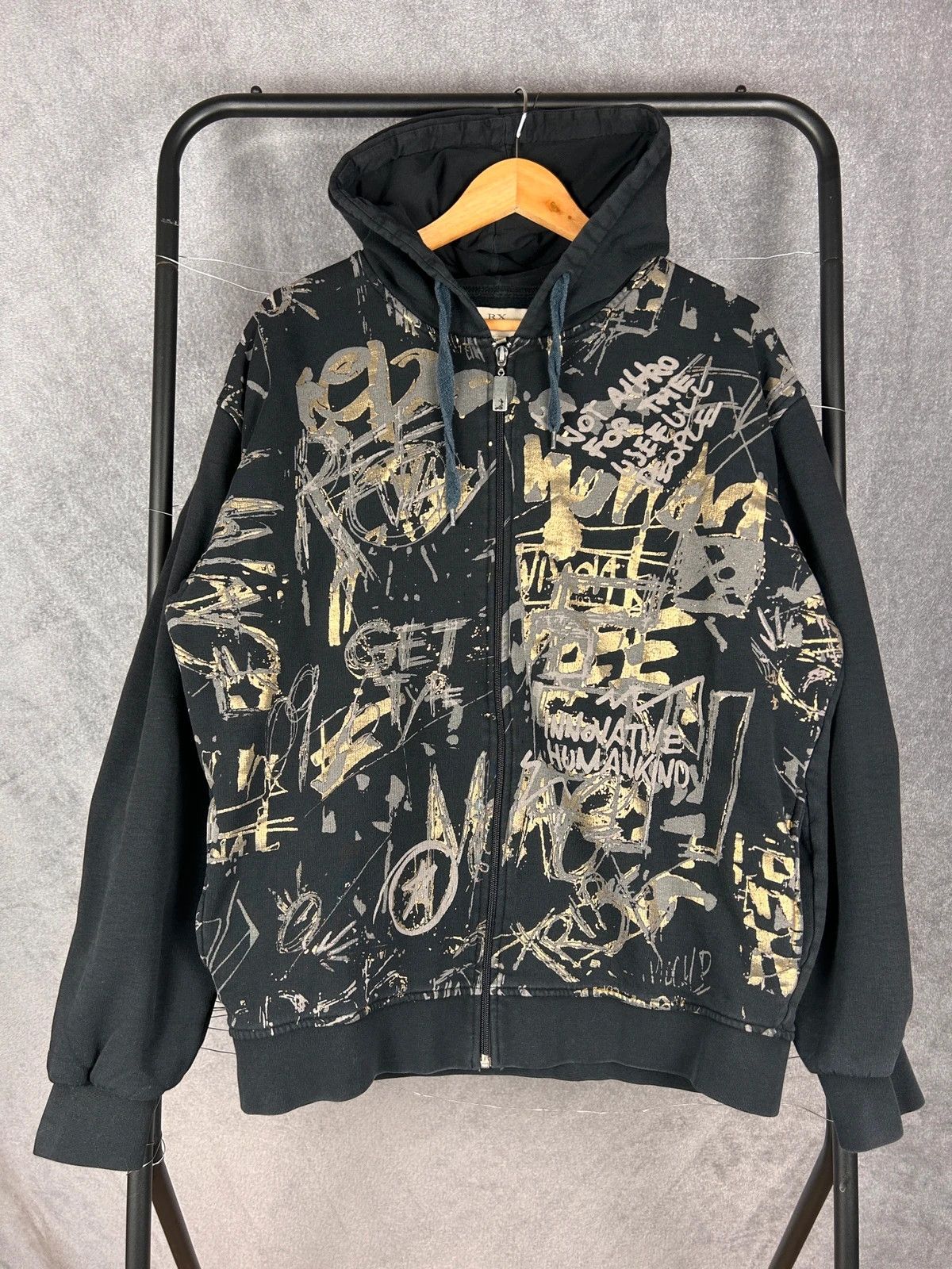 Affliction × Designer Affliction zip hoodie big logo print all over zip hoodie Size US XL / EU 56 / 4 - 1 Thumbnail