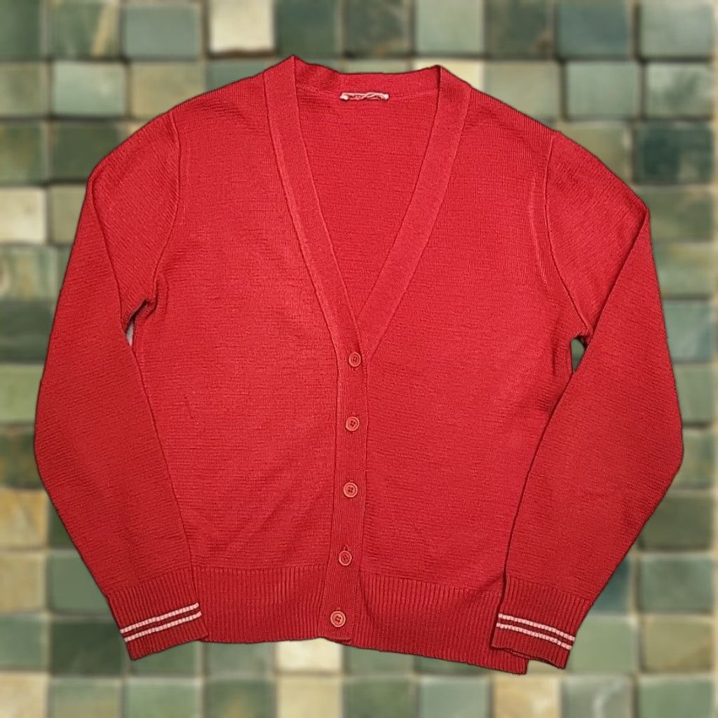 Vintage VTG American Airlines Cardigan Womens Small Red Knit V Neck Retro Stewardess Cardigan Women S Red Knit V Neck Retro Stewardess Size S / US 4 / IT 40 - 1 Thumbnail