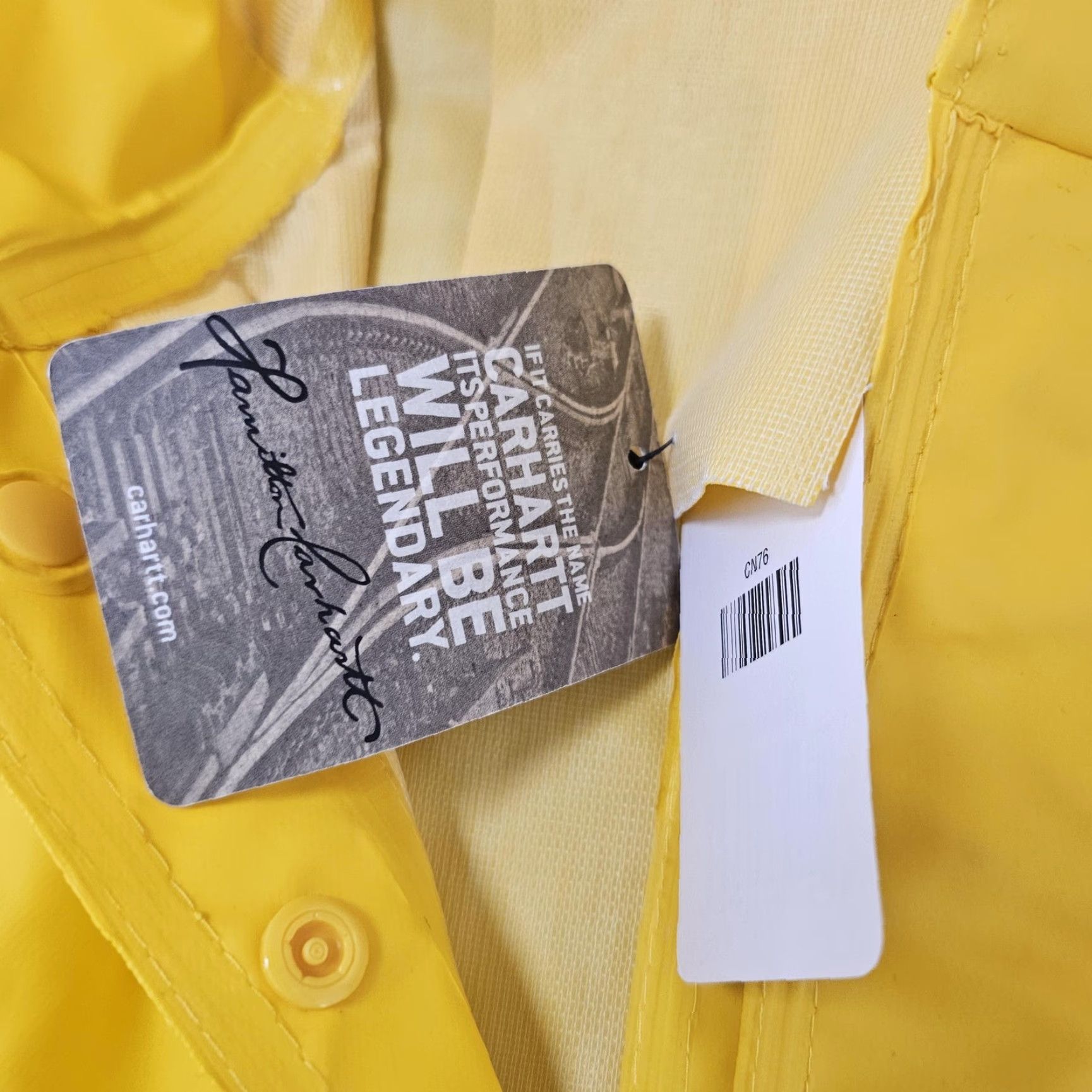 Carhartt Carhartt Jacket Mens 2XL Yellow Hooded Waterproof Rain Coat Size US XXL / EU 58 / 5 - 3 Thumbnail