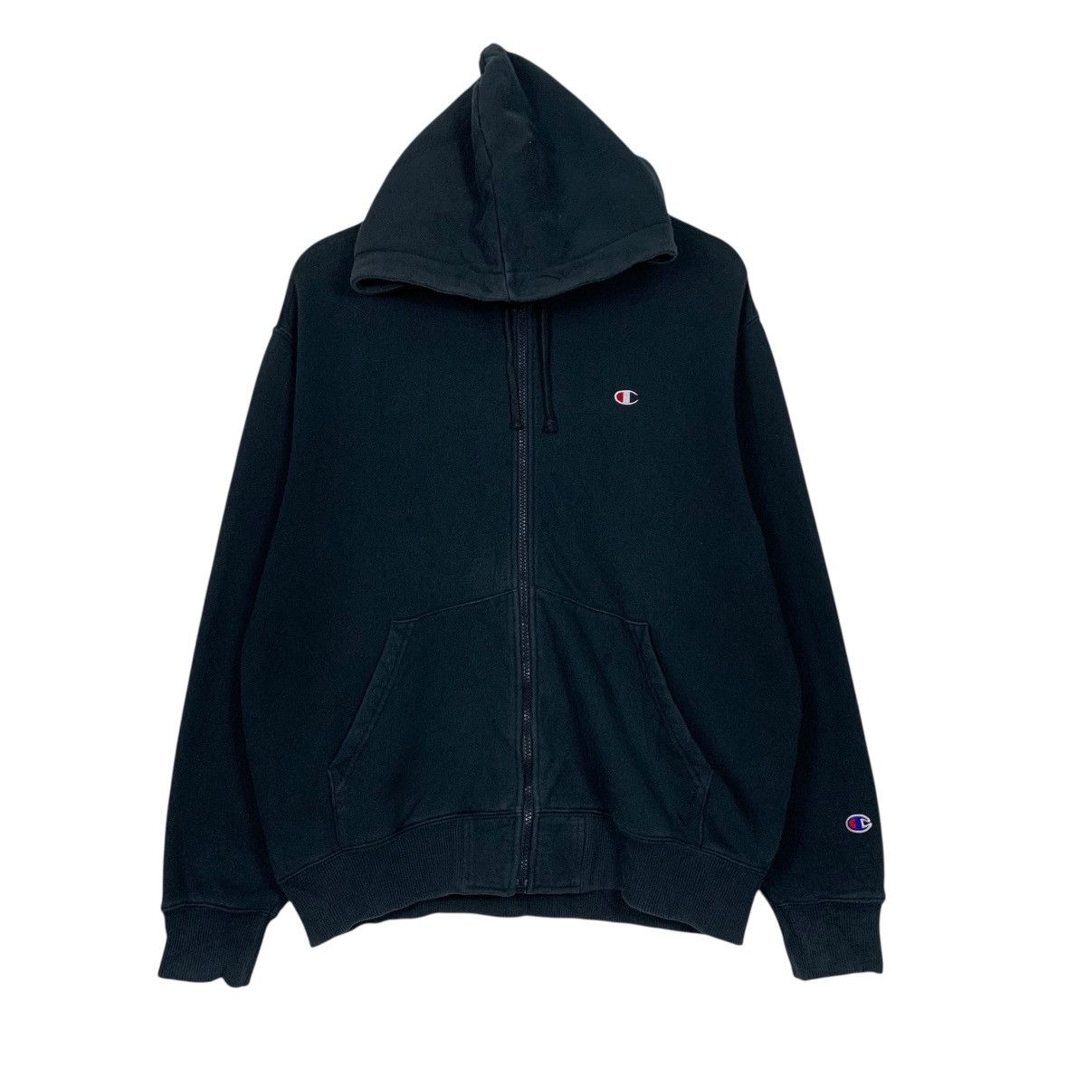 Champion CHAMPION Navy Blue Zipper Hoodie Sweatshirt #3615-C165 Size US M / EU 48-50 / 2 - 1 Thumbnail
