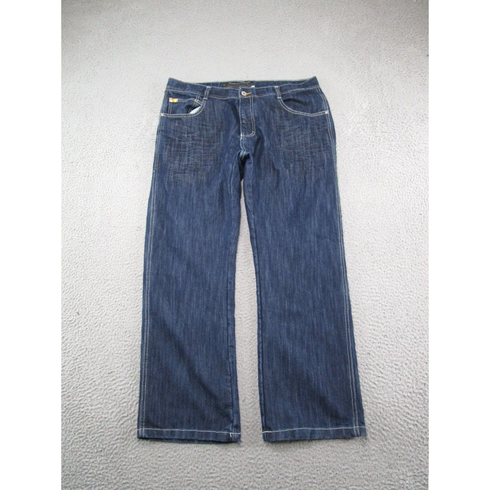 Southpole VINTAGE Southpole Jeans Hip Hop Style 5-Pocket Design Denim Blue Wide Straight 38x30 Mens Midwest Jeans Size US 38 / EU 54 - 2 Thumbnail
