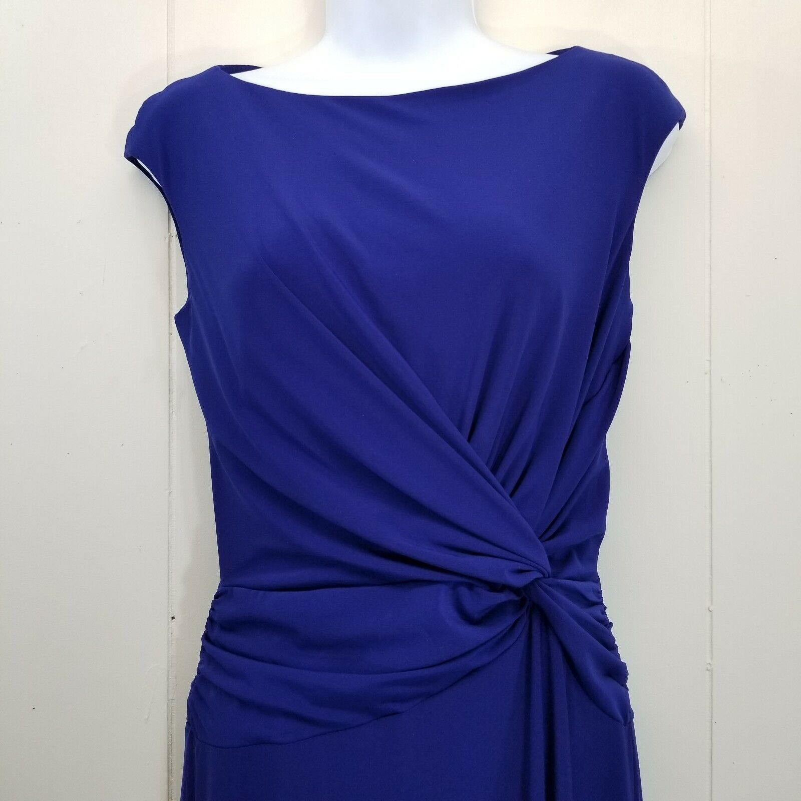 Lauren Ralph Lauren Ralph Lauren 4 Dress Blue Purple A Line Flared Boat Neck Cap Size S / US 4 / IT 40 - 3 Thumbnail