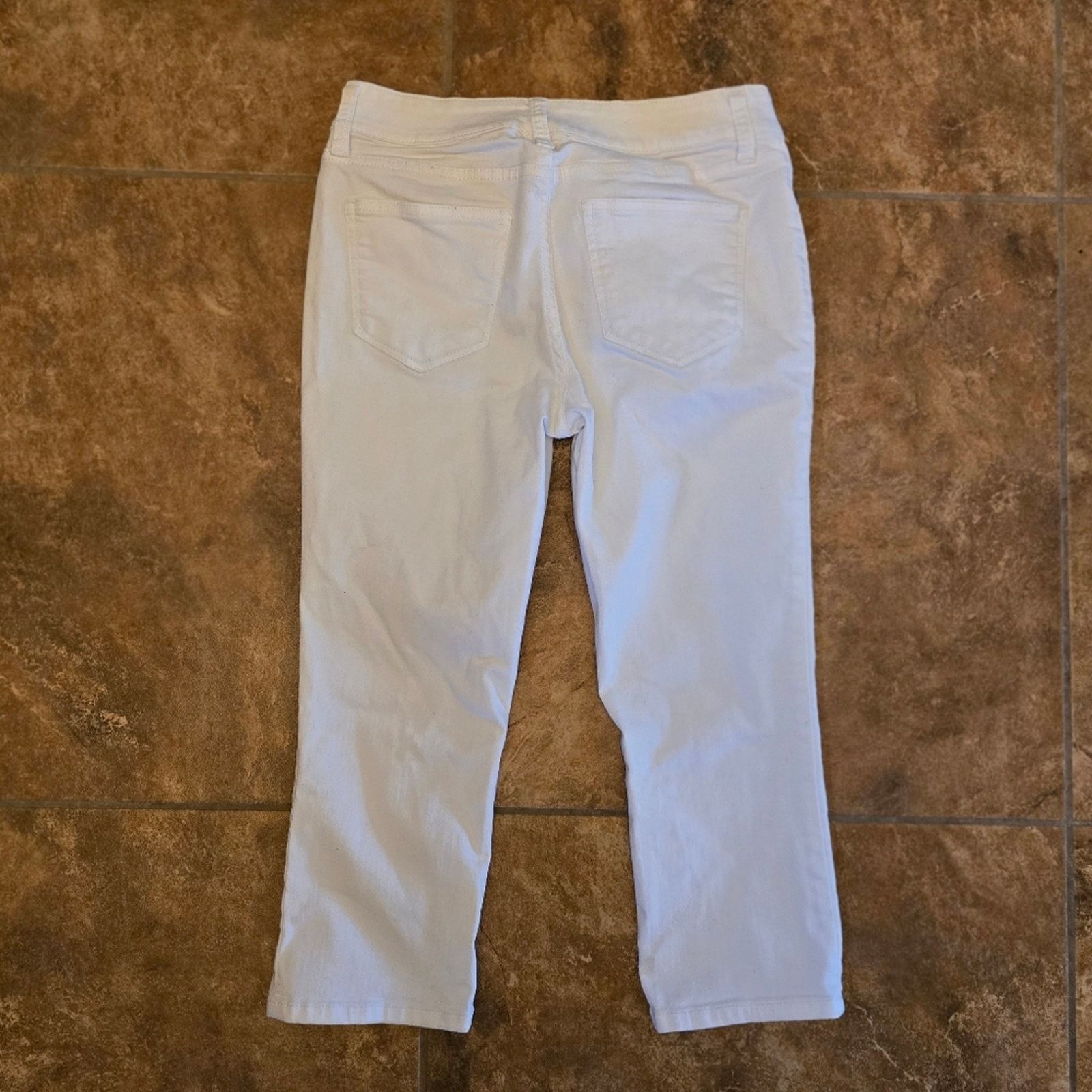 St. Johns Bay White Denim | ST JOHN'S BAY | Classic Jean Capri Size 27" / US 4 / IT 40 - 2 Thumbnail