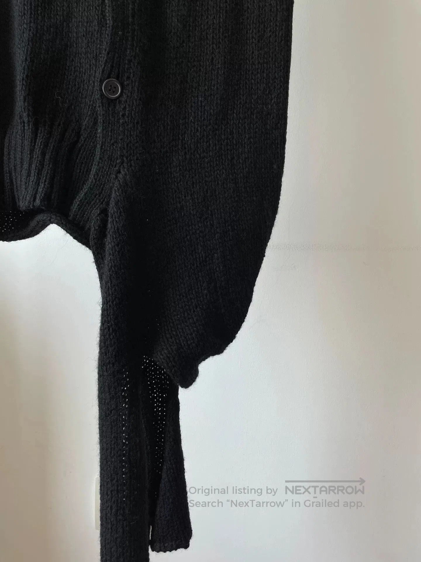 Yohji Yamamoto Yohji Yamamoto Noir Asymmetric Knit Cardigan. Size L / US 10 / IT 46 - 3 Thumbnail