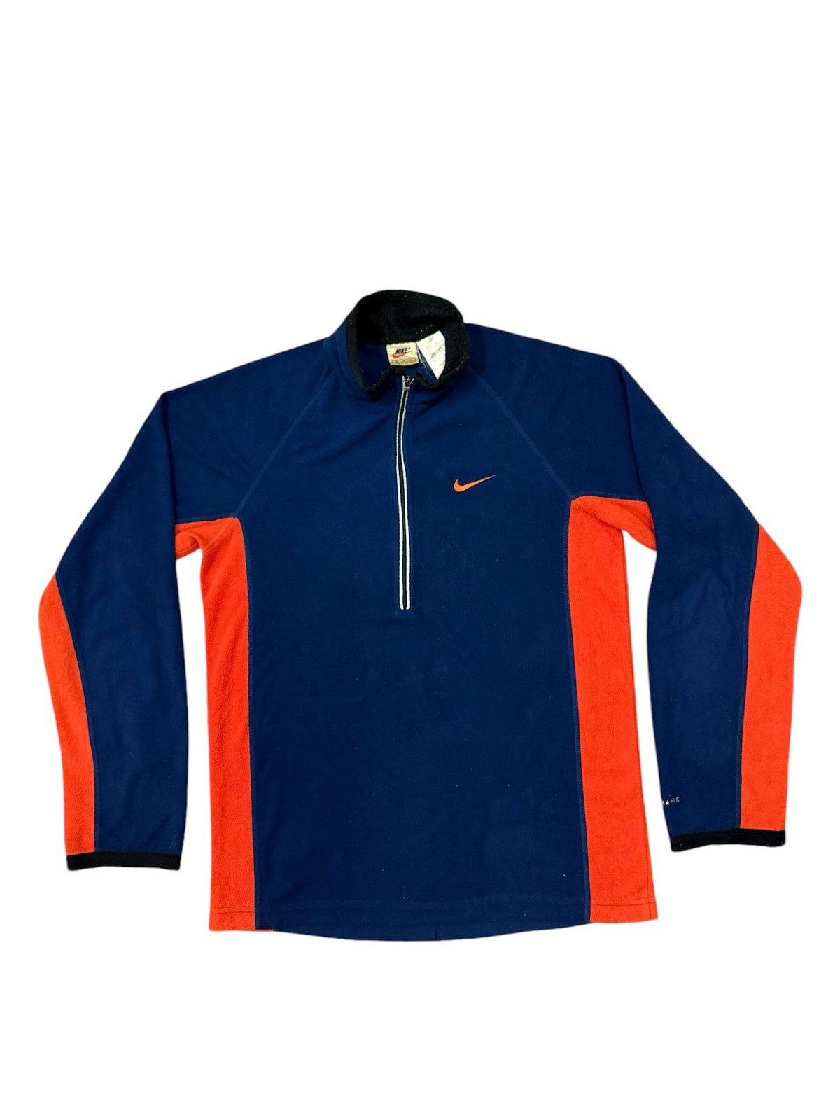 Nike × Vintage Vintage 90s Nike Thermafit Halfzipper Fleece Sweater Size US S / EU 44-46 / 1 - 1 Thumbnail