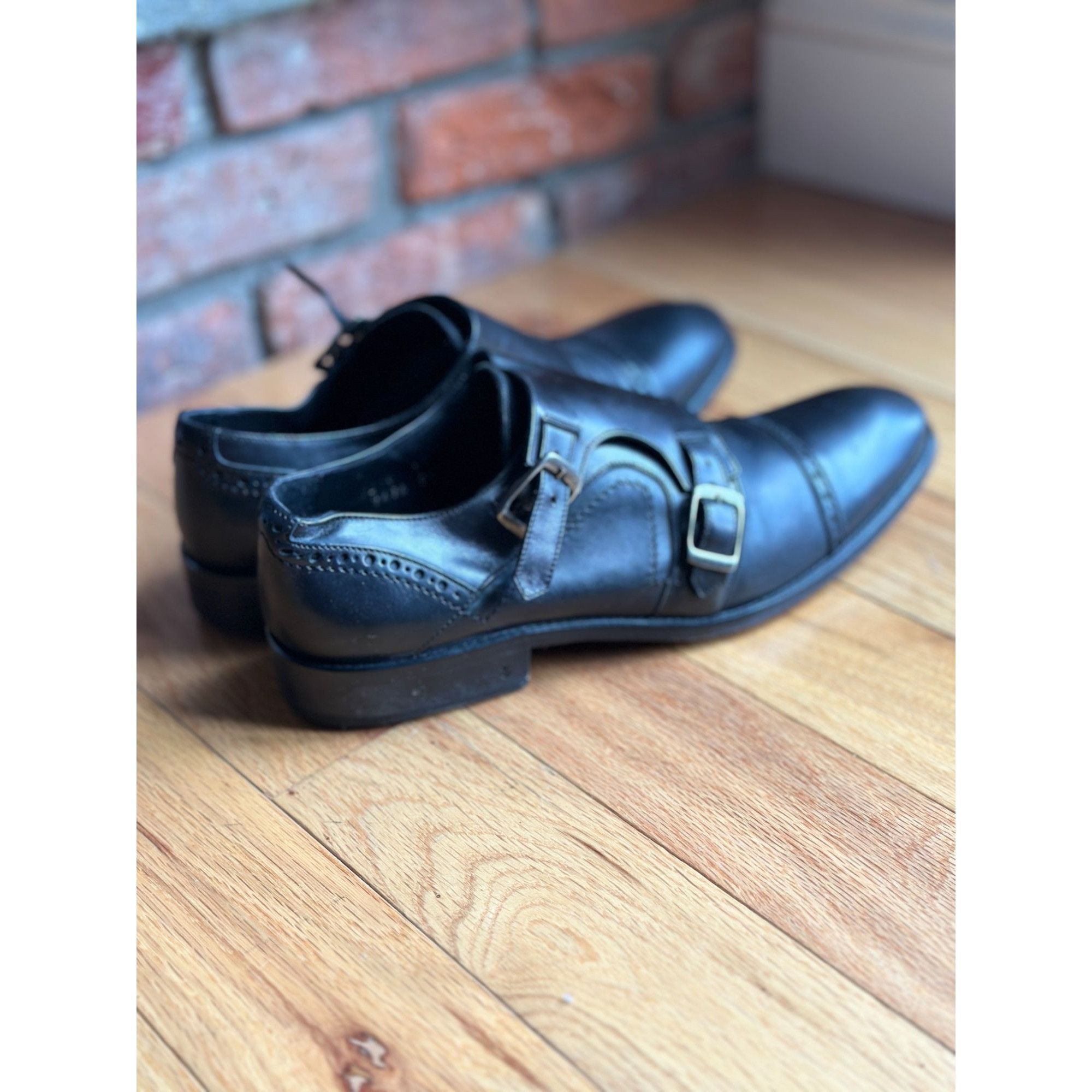John Varvatos $698 JOHN VARVATOS COLLECTION FLEETWOOD DOUBLE MONK STRAP BL Size US 11 / EU 44 - 6 Thumbnail