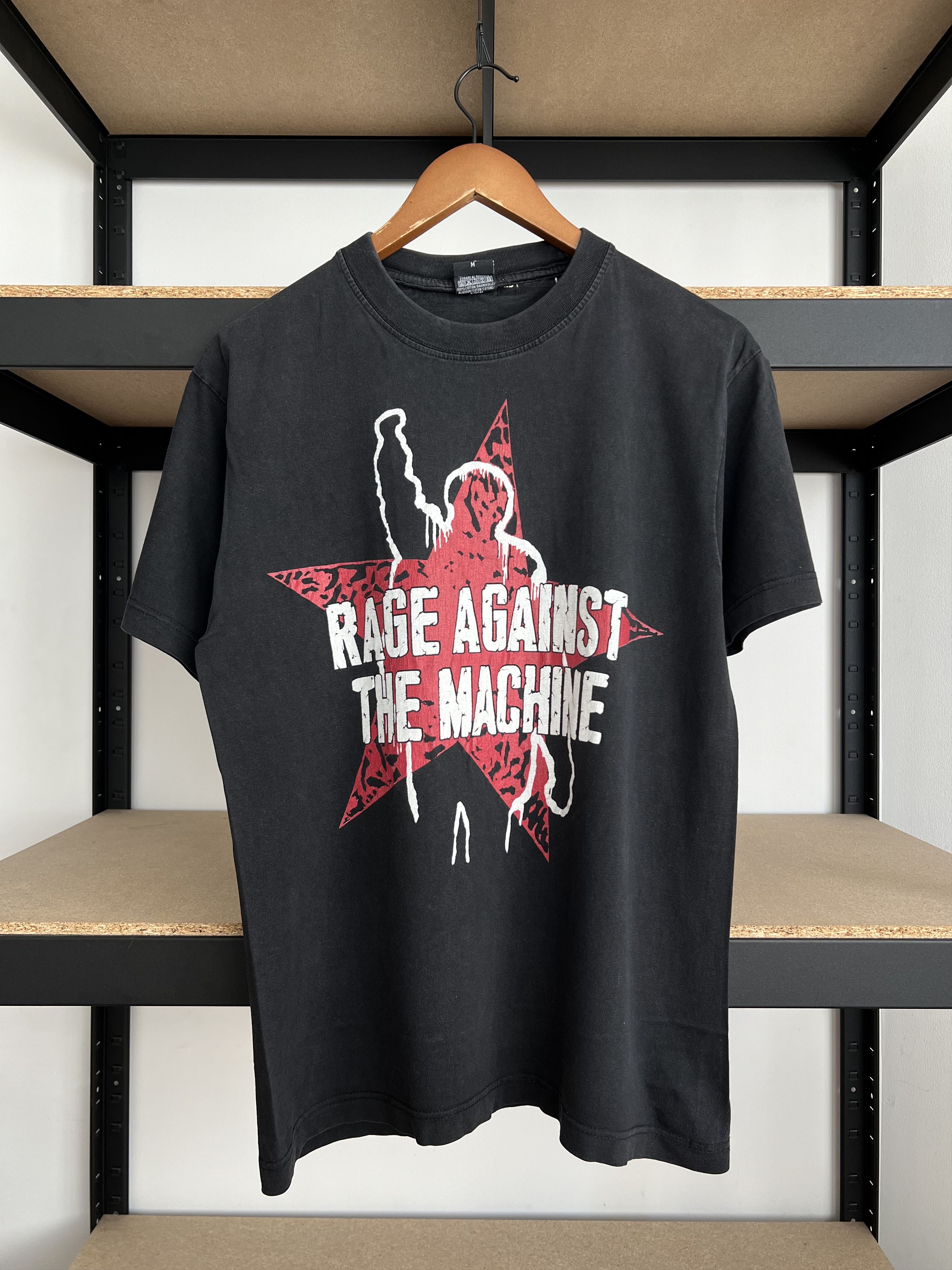Band Tees Vintage 2000s Rage Against The Machine Black T-shirt Size US M / EU 48-50 / 2 - 1 Thumbnail
