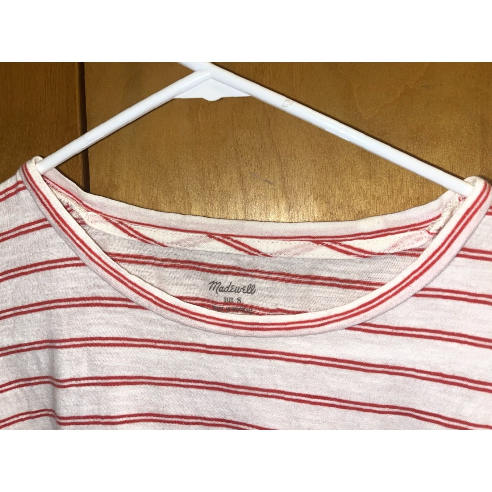 Madewell Madewell Women's T-Shirt Small Cotton Organic Jersey Striped Pullover Casual Travel Workwear Size S / US 4 / IT 40 - 2 Thumbnail