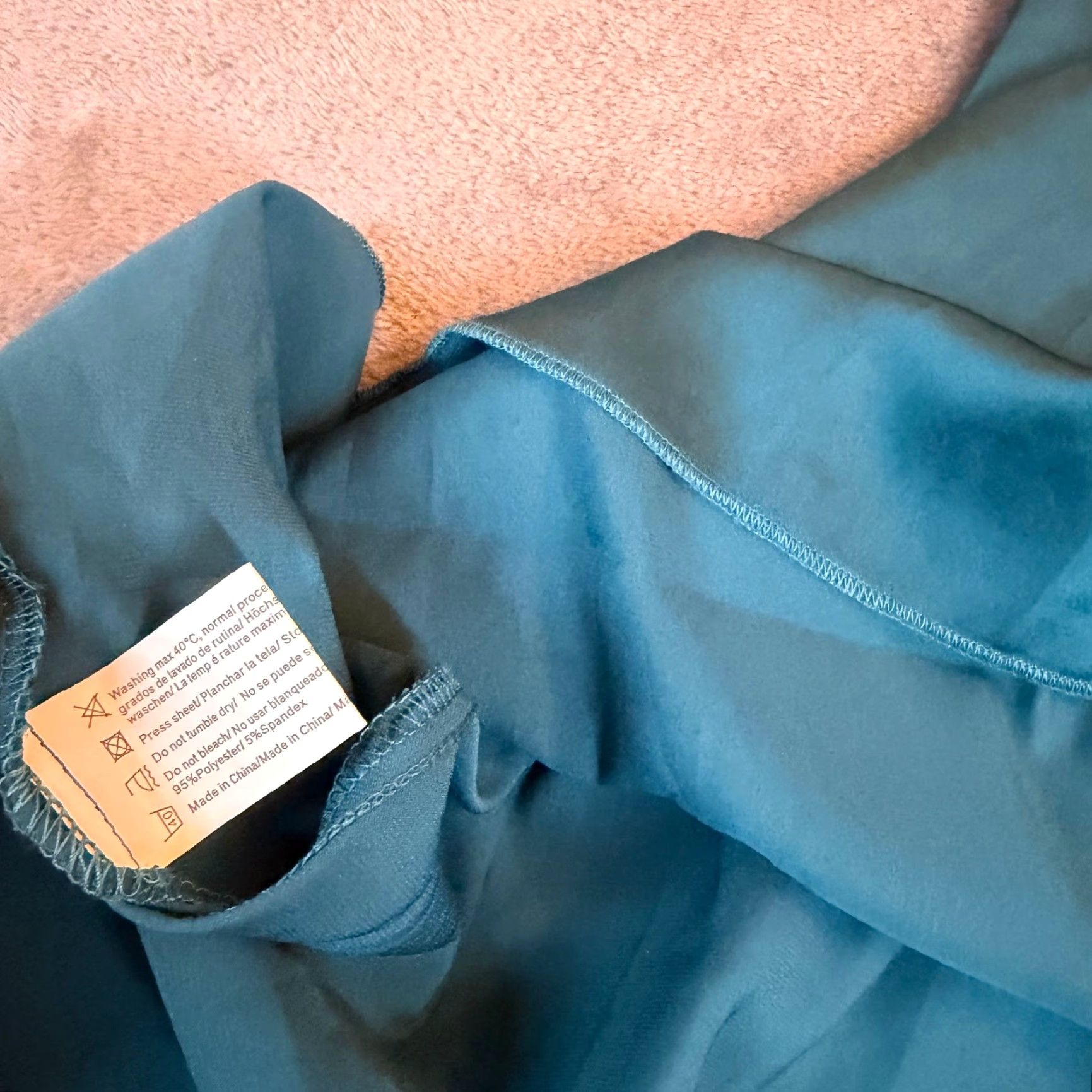 Vintage EKOUAER Teal Satin Slip Dress Mini V-Neck Strappy Sleeve Adjustable Straps Womens Medium NWT Vest? Size M / US 6-8 / IT 42-44 - 4 Thumbnail