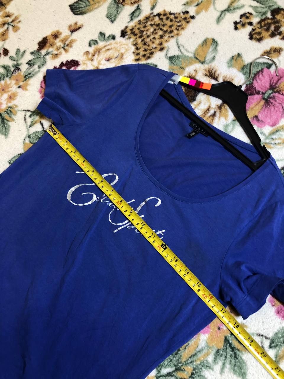 Escada Escada Sport Blue Printed T-Shirt Size L / US 10 / IT 46 - 9 Thumbnail