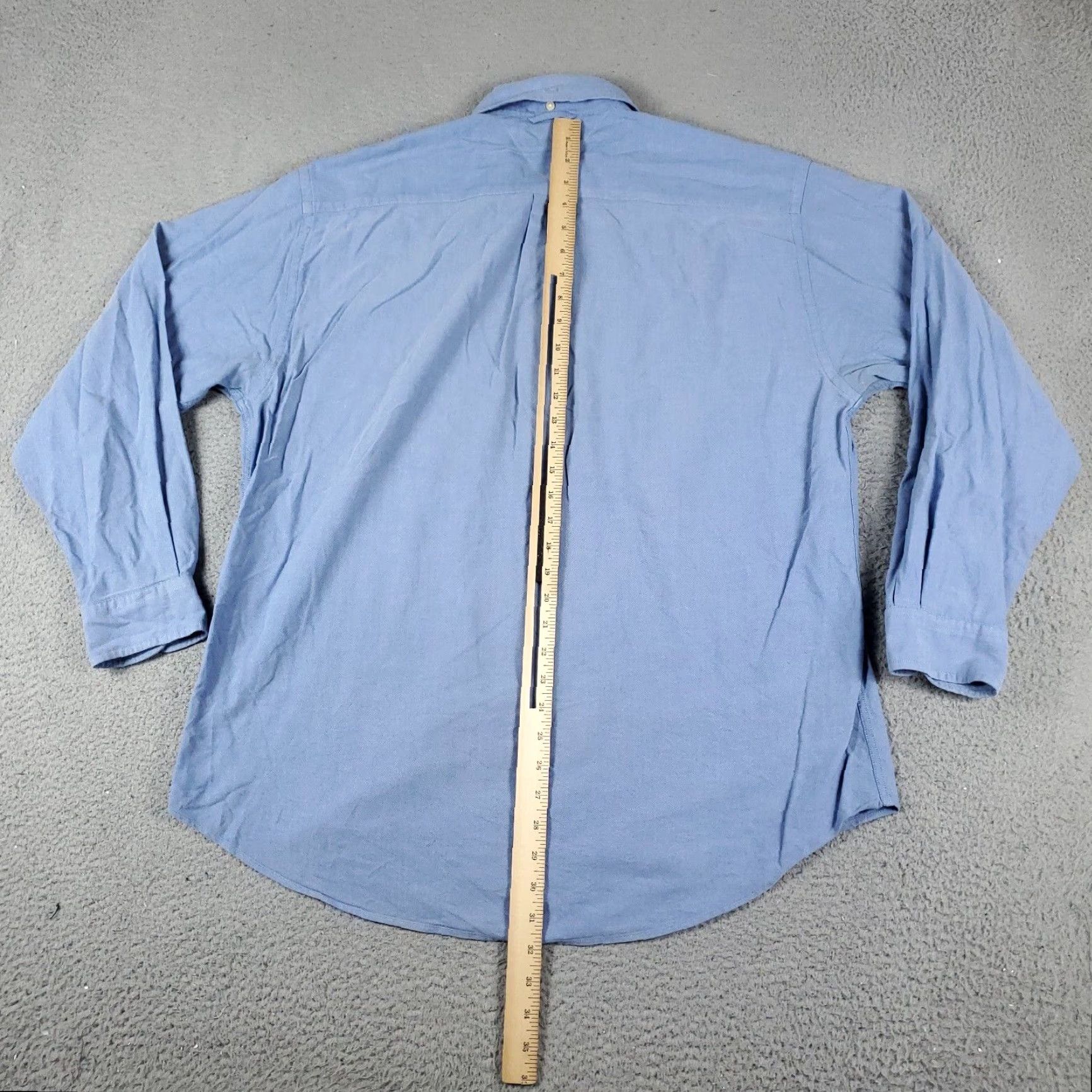 Tommy Hilfiger VINTAGE Tommy Hilfiger Men's Shirt Large Blue Casual Button-Up Long Sleeve Cotton 90s Classic Size US L / EU 52-54 / 3 - 6 Thumbnail