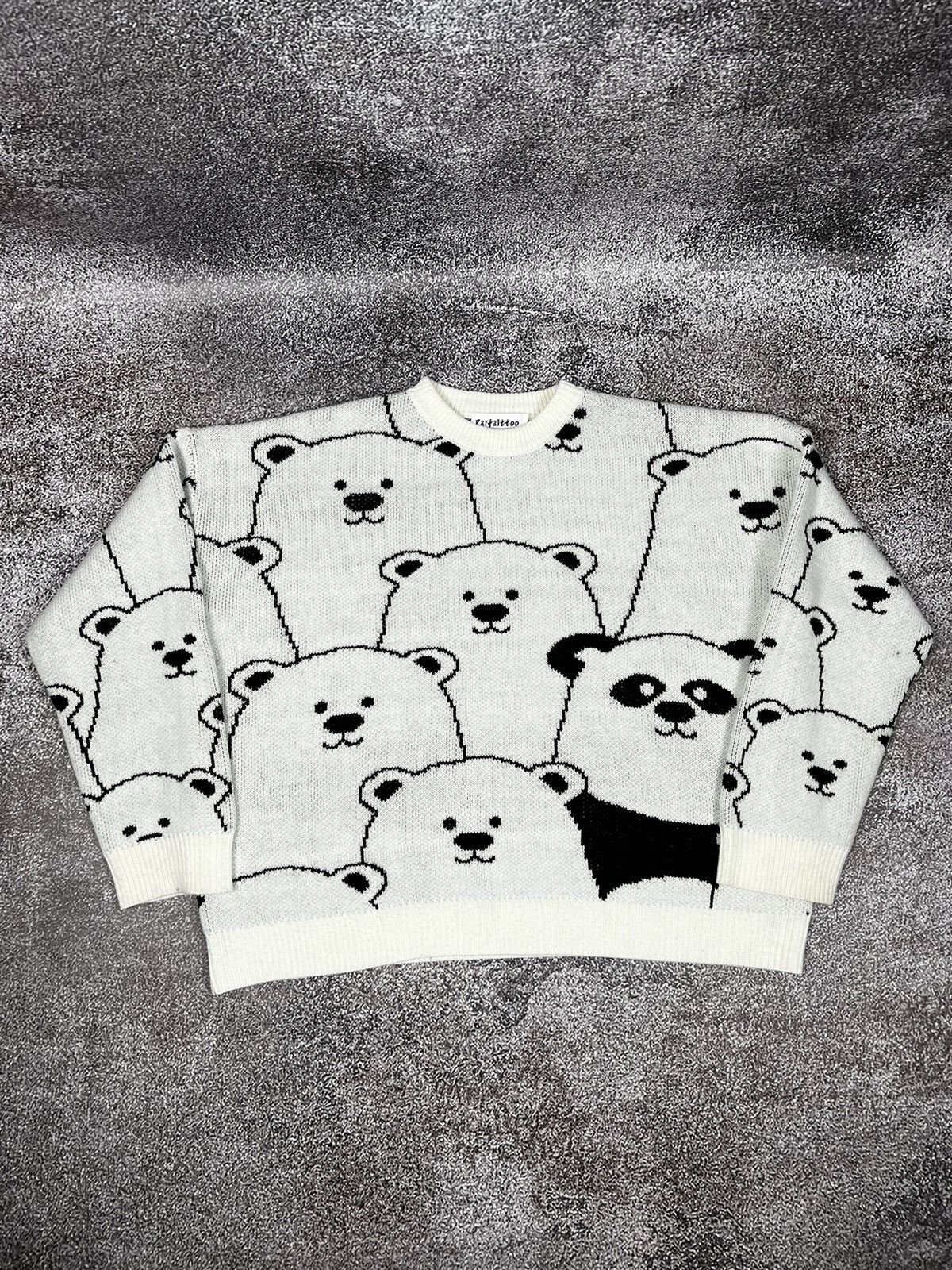 Other Y2K Cool Panda Bear aesthetic knit sweater monogram Size US L / EU 52-54 / 3 - 1 Thumbnail