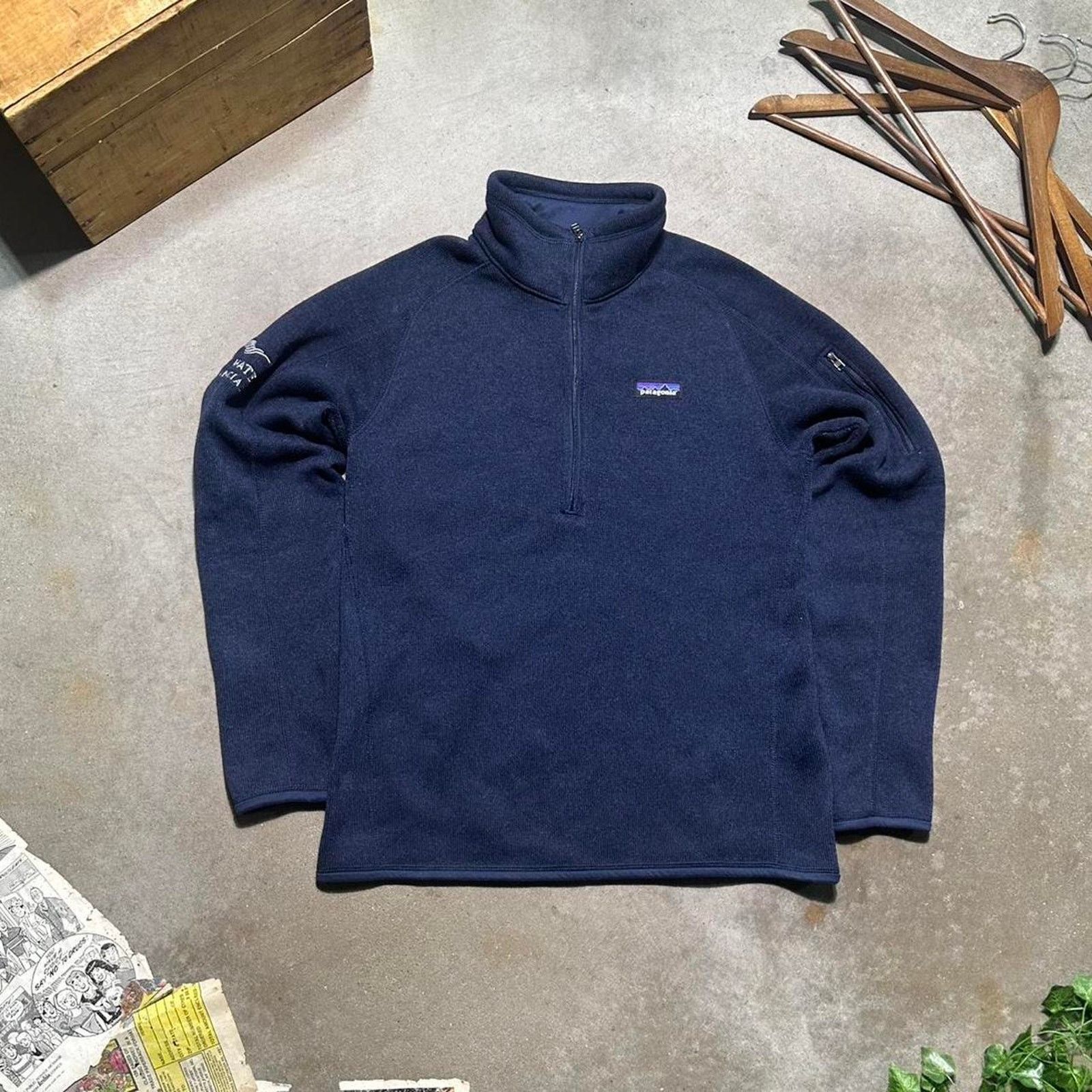 Patagonia Patagonia Navy Blue 1/4 Zip Fleece Sweatshirt Sweater Size L / US 10 / IT 46 - 1 Thumbnail