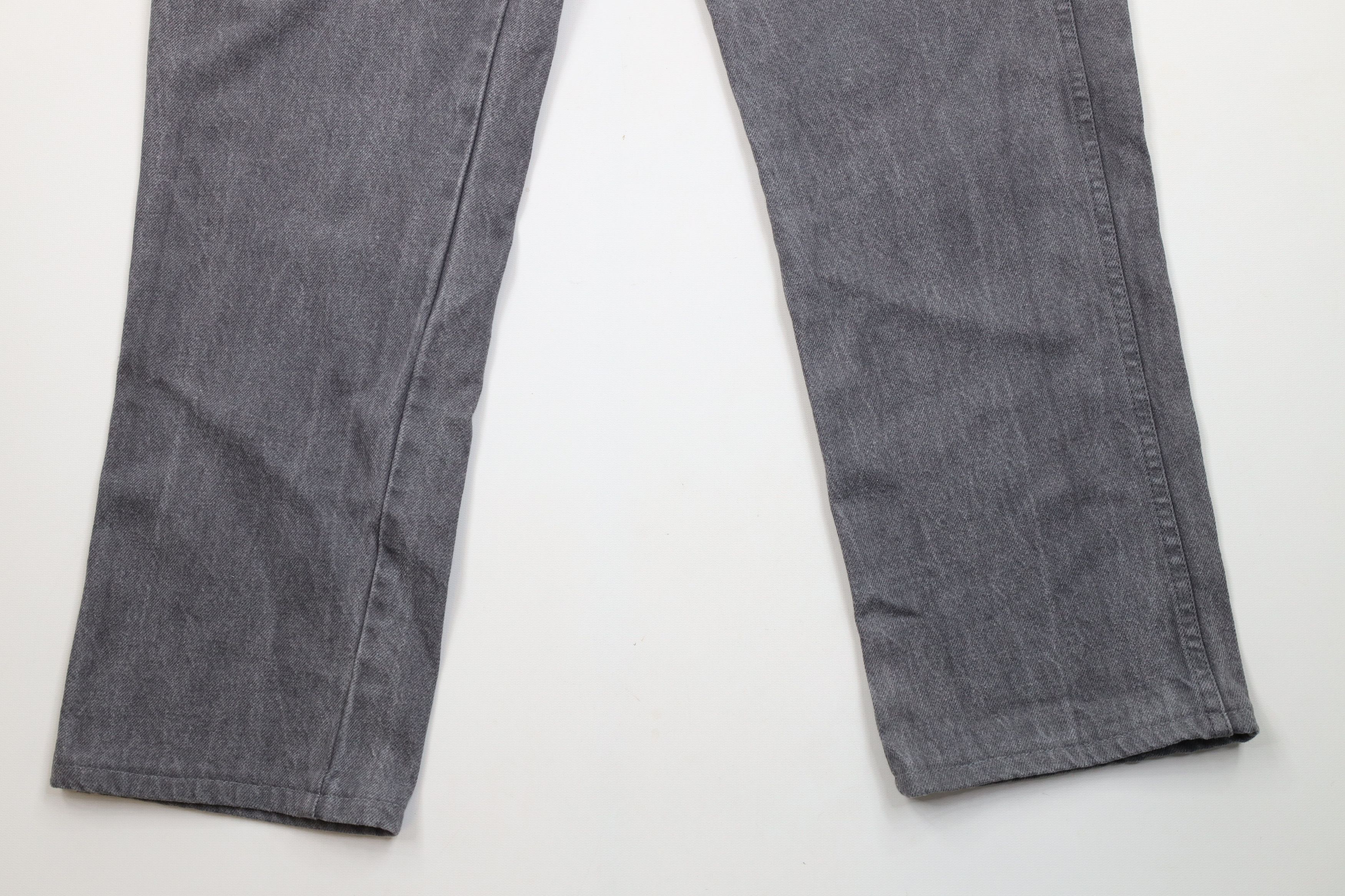 Lands' End × Vintage Vintage 90s Lands End Rigger Denim Jeans Gray Cotton USA Size US 36 / EU 52 - 4 Thumbnail
