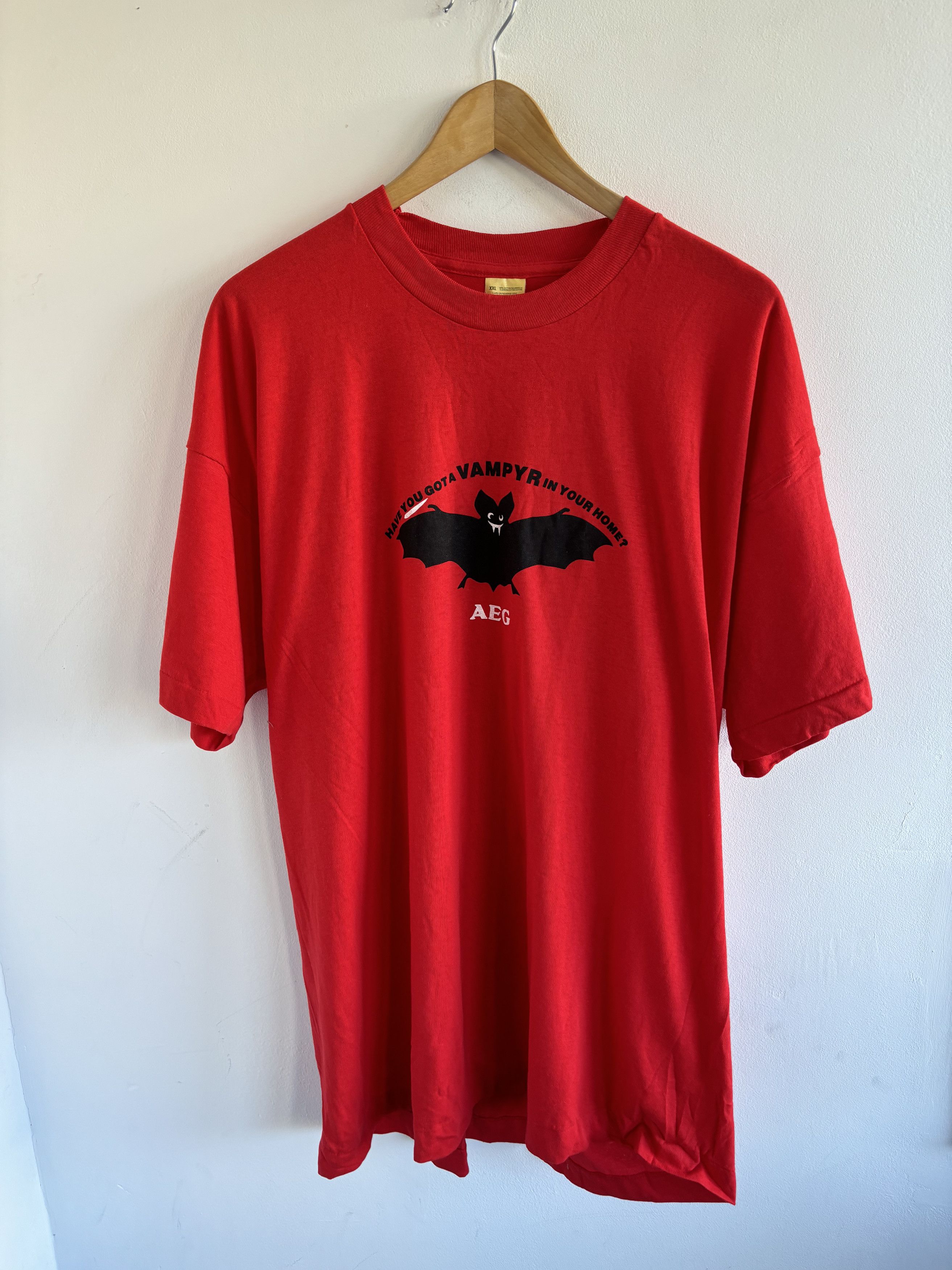 Vintage Vintage 80s Halloween Vampyr Bat Graphic Tee Size US XXL / EU 58 / 5 - 1 Thumbnail