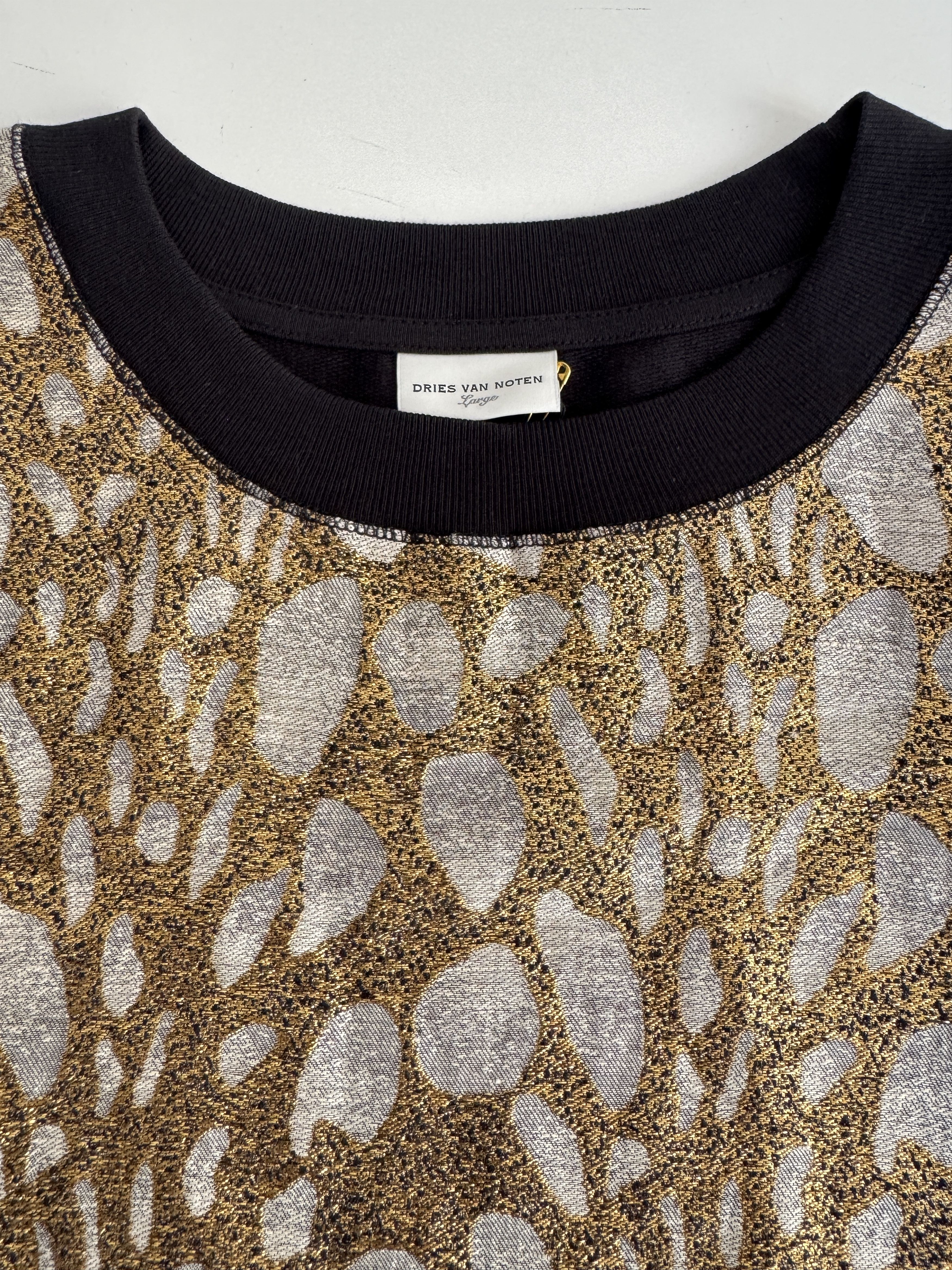 Dries Van Noten Dries Van Noten Women's Sweatshirt Black and Gold Size L / US 10 / IT 46 - 5 Thumbnail