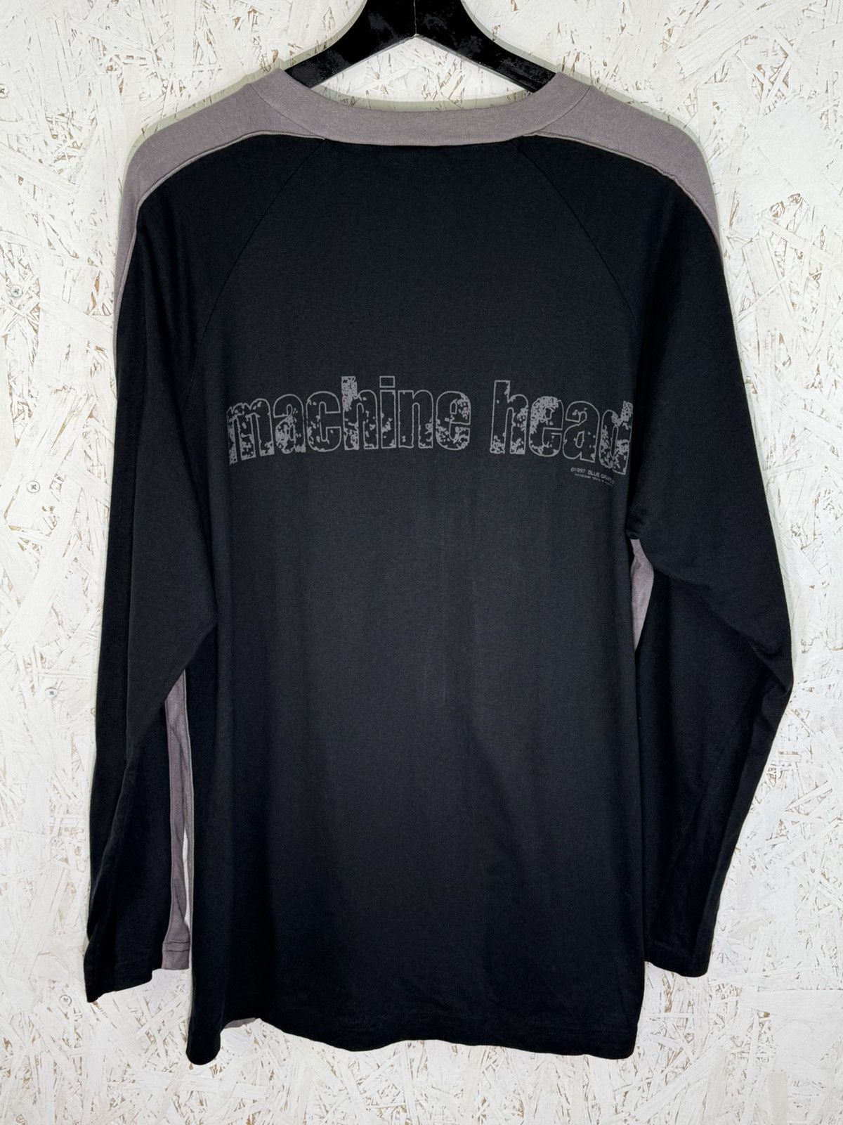 Band Tees 90s Vintage Machine Head 1997 Blue Grape Metal Long Sleeve Size US XL / EU 56 / 4 - 7 Thumbnail
