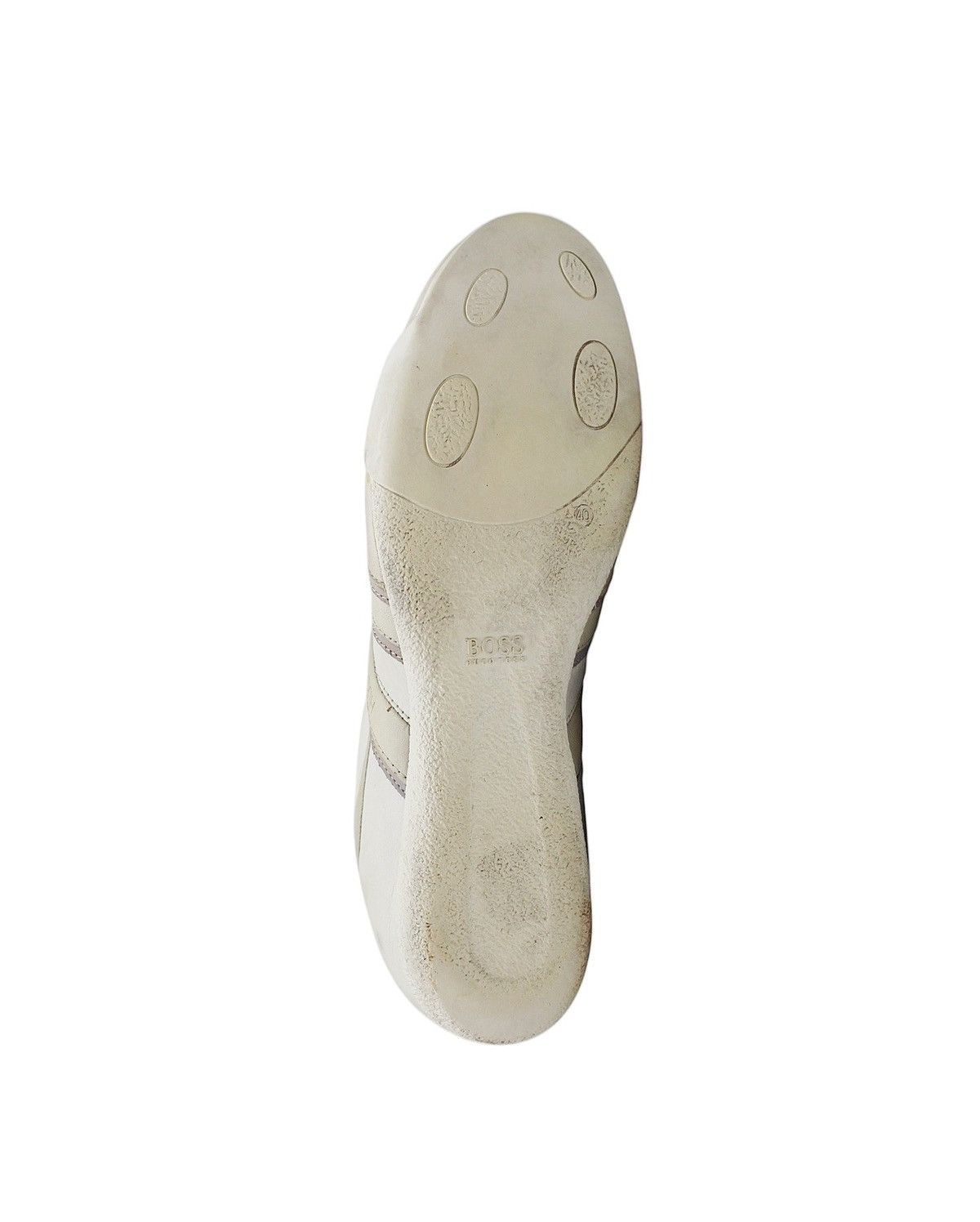 Hugo Boss × Vintage 2010S HUGO BOSS WHITE LEATHER LOW-TOP SNEAKERS Size US 7 / EU 40 - 6 Thumbnail
