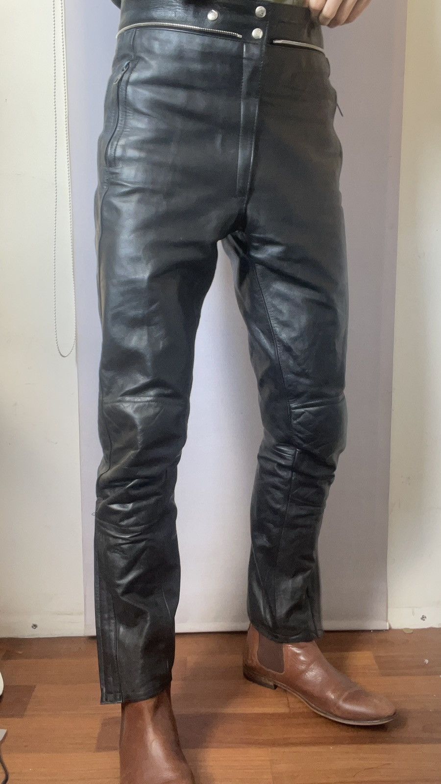 Genuine Leather Vintage Leather Motorcycle Pants – Size 34 Size US 34 / EU 50 - 8 Thumbnail