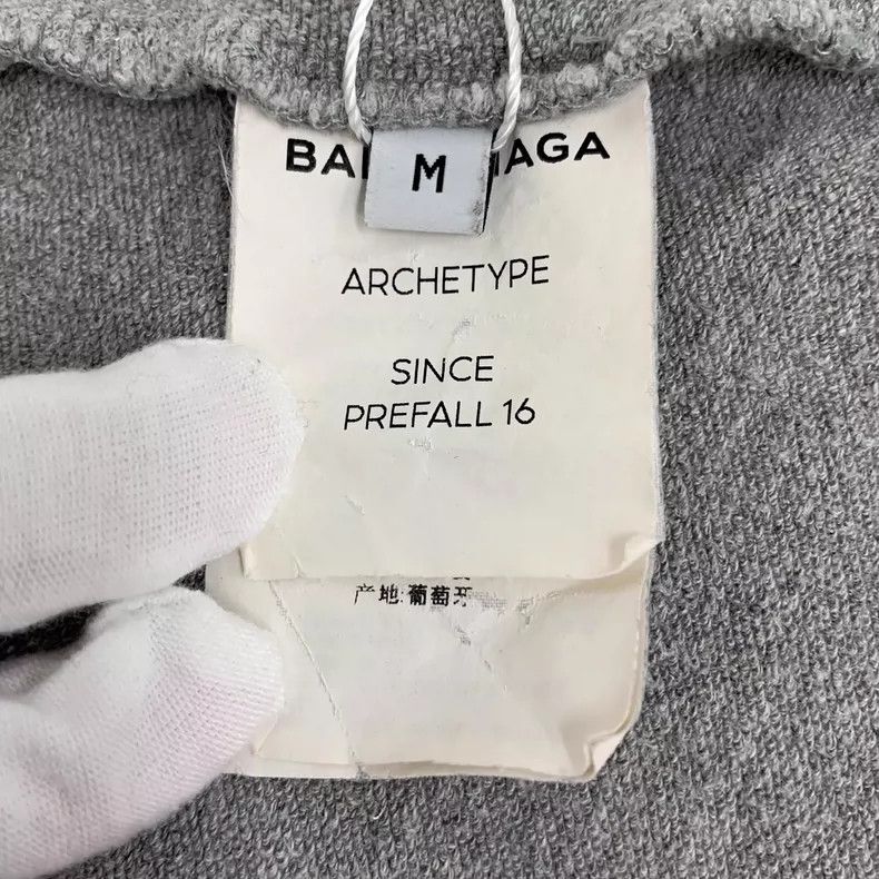 Balenciaga Balenciaga Grey cotton hooded drawstring zip hoodie jacket Size US M / EU 48-50 / 2 - 6 Thumbnail