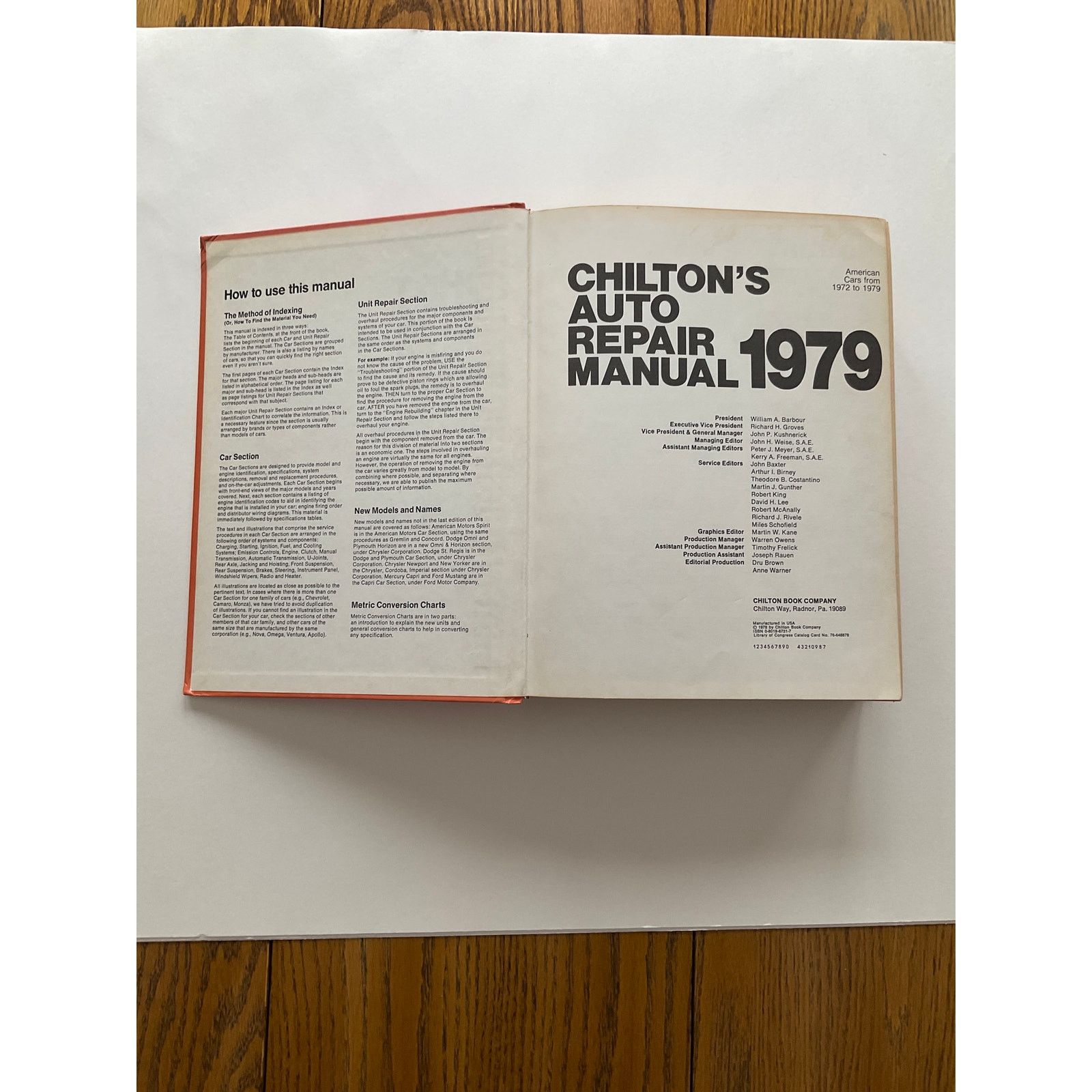Other Chilton's Auto Repair Manual American Cars 1972-79 Vintage Size ONE SIZE - 3 Thumbnail