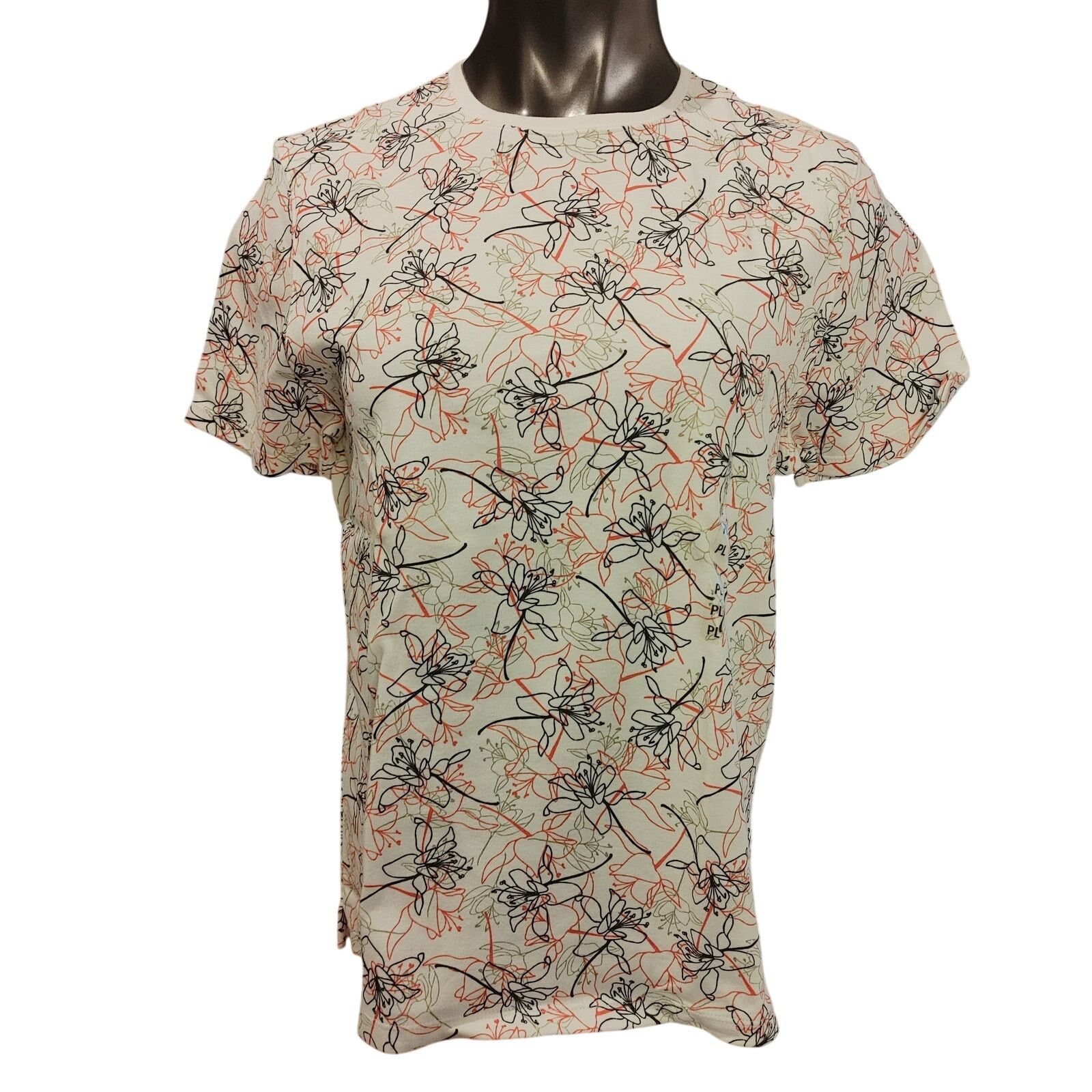 Other Karen Scott Sport Women's PL White Geometric Scribble Tee Size L / US 10 / IT 46 - 1 Thumbnail