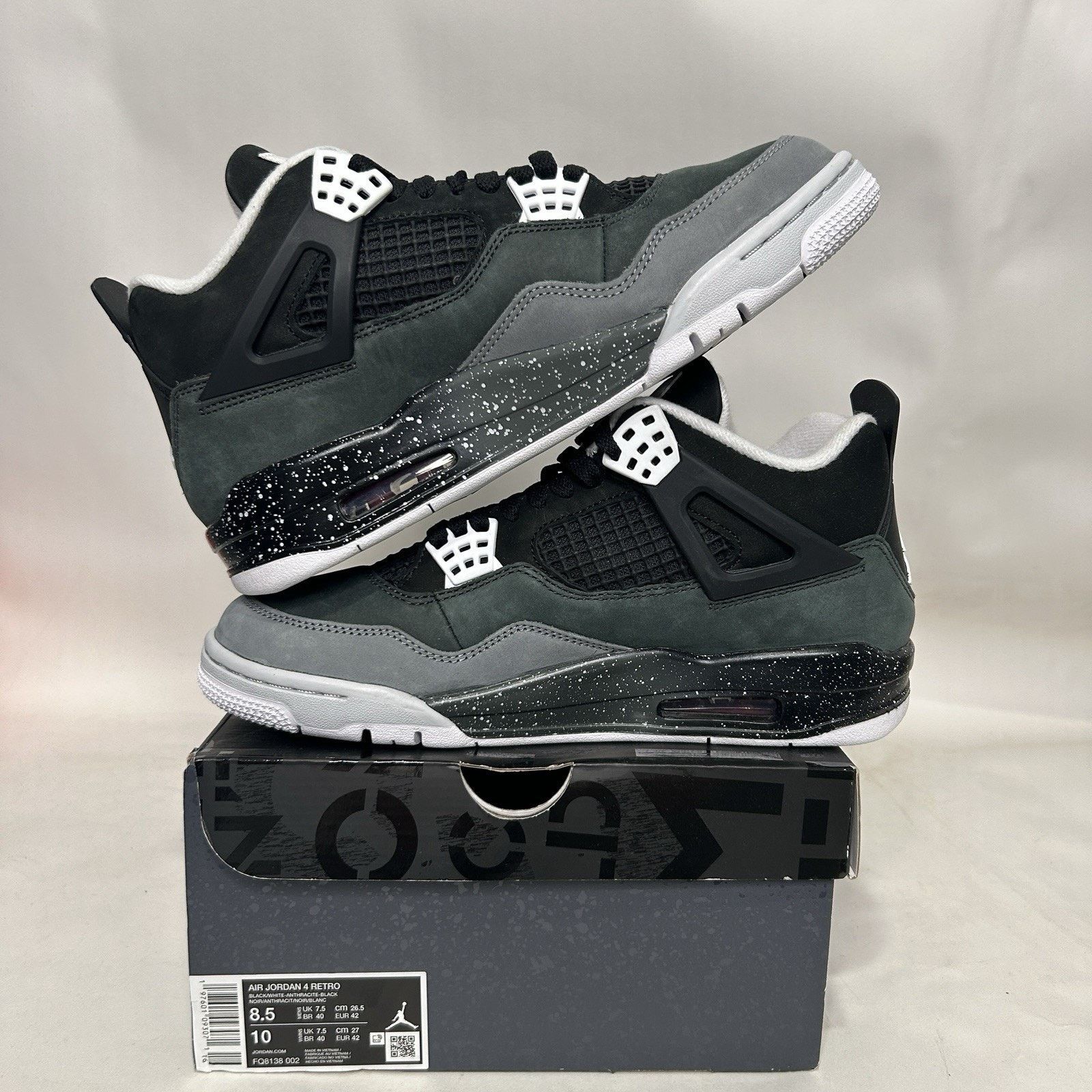 Nike Nike Jordan 4 Retro OG “Fear/Black White Grey” Size US 8.5 / EU 41-42 - 3 Thumbnail