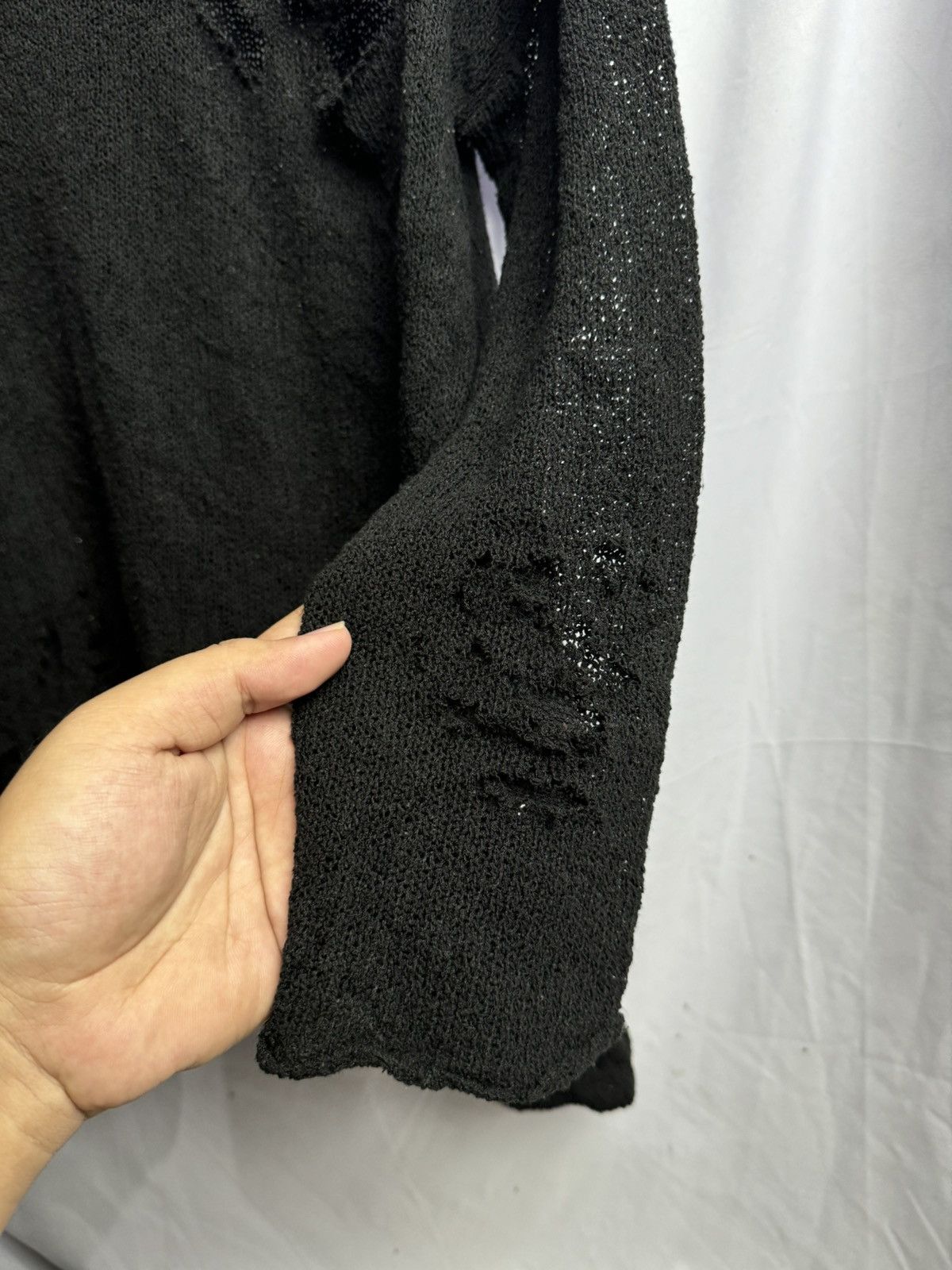 Japanese Brand Distressed Japanese Open Knit archive style Size US L / EU 52-54 / 3 - 5 Thumbnail