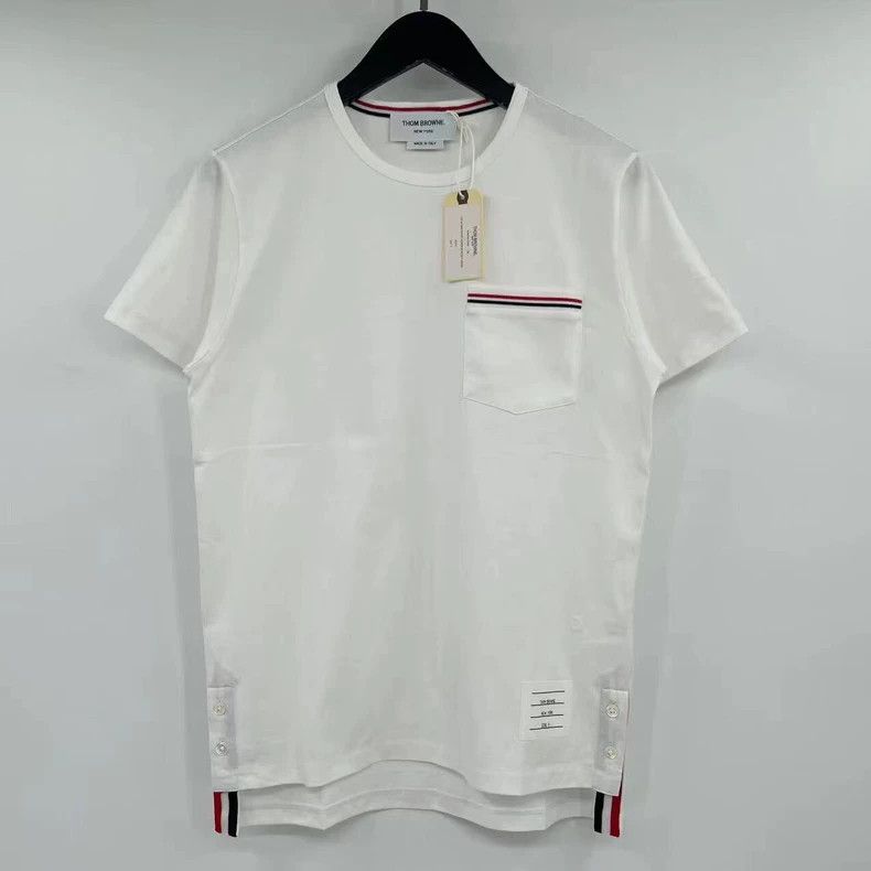 Thom Browne Thom browne White pocket striped short sleeves 2504-Nextarr Size US XXL / EU 58 / 5 - 1 Thumbnail