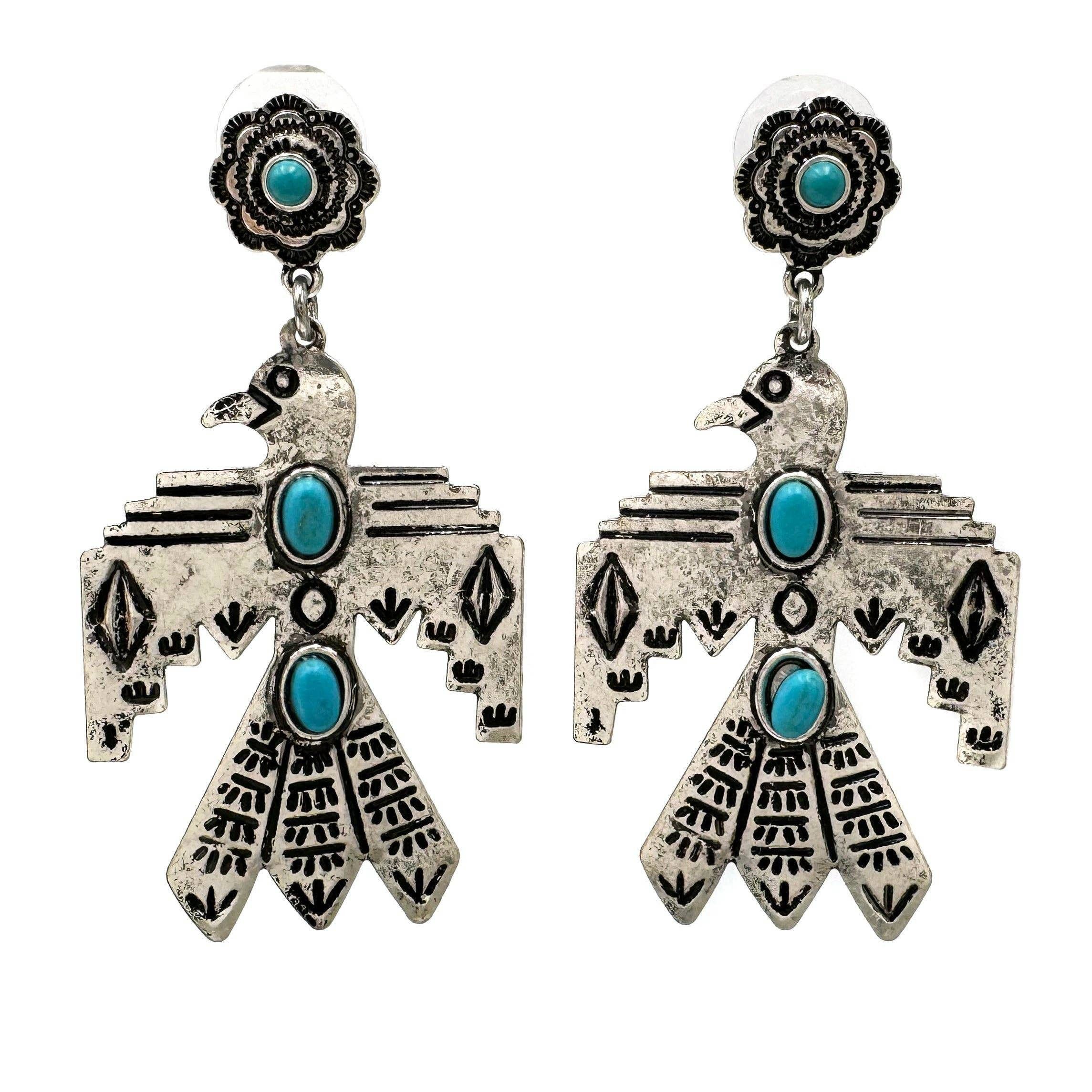 Other Metal Native Thunderbird Post Dangle Earrings in Red Size ONE SIZE - 7 Thumbnail