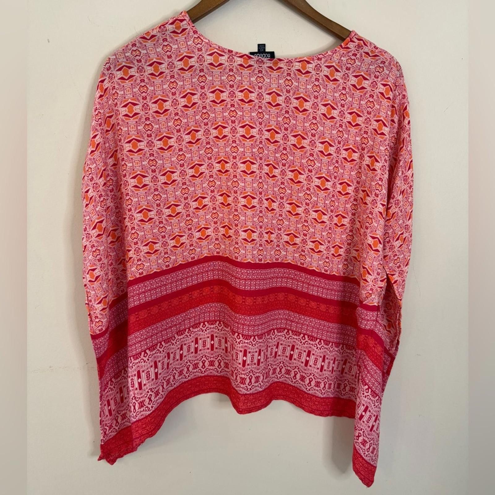Other Bobeau boho pink white Lagenlook top SZ XS Size XS / US 0-2 / IT 36-38 - 2 Thumbnail
