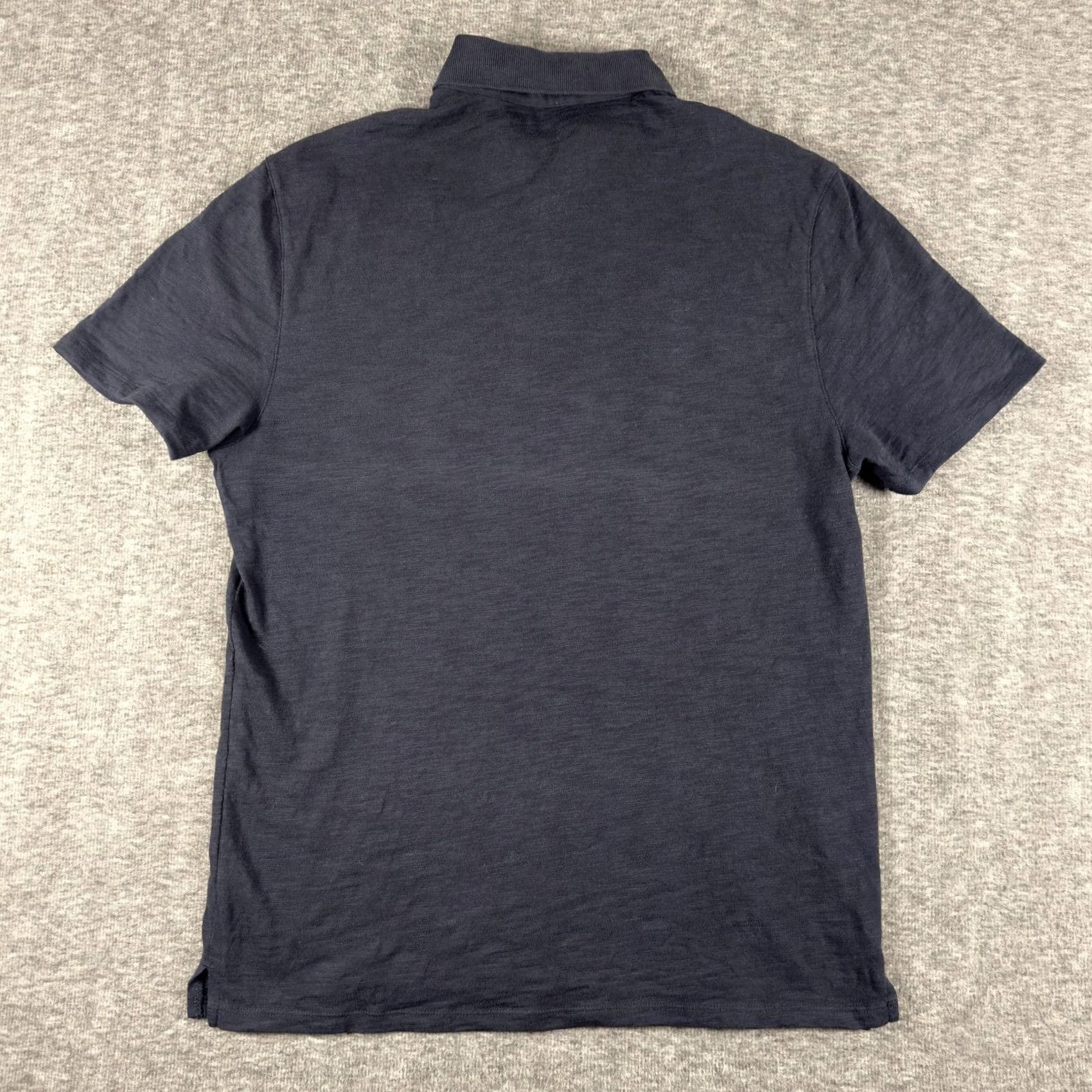 Vince Vince Polo Shirt Mens Medium Black Short Sleeve Slub Cotton Made in Peru Classic Size US M / EU 48-50 / 2 - 6 Thumbnail