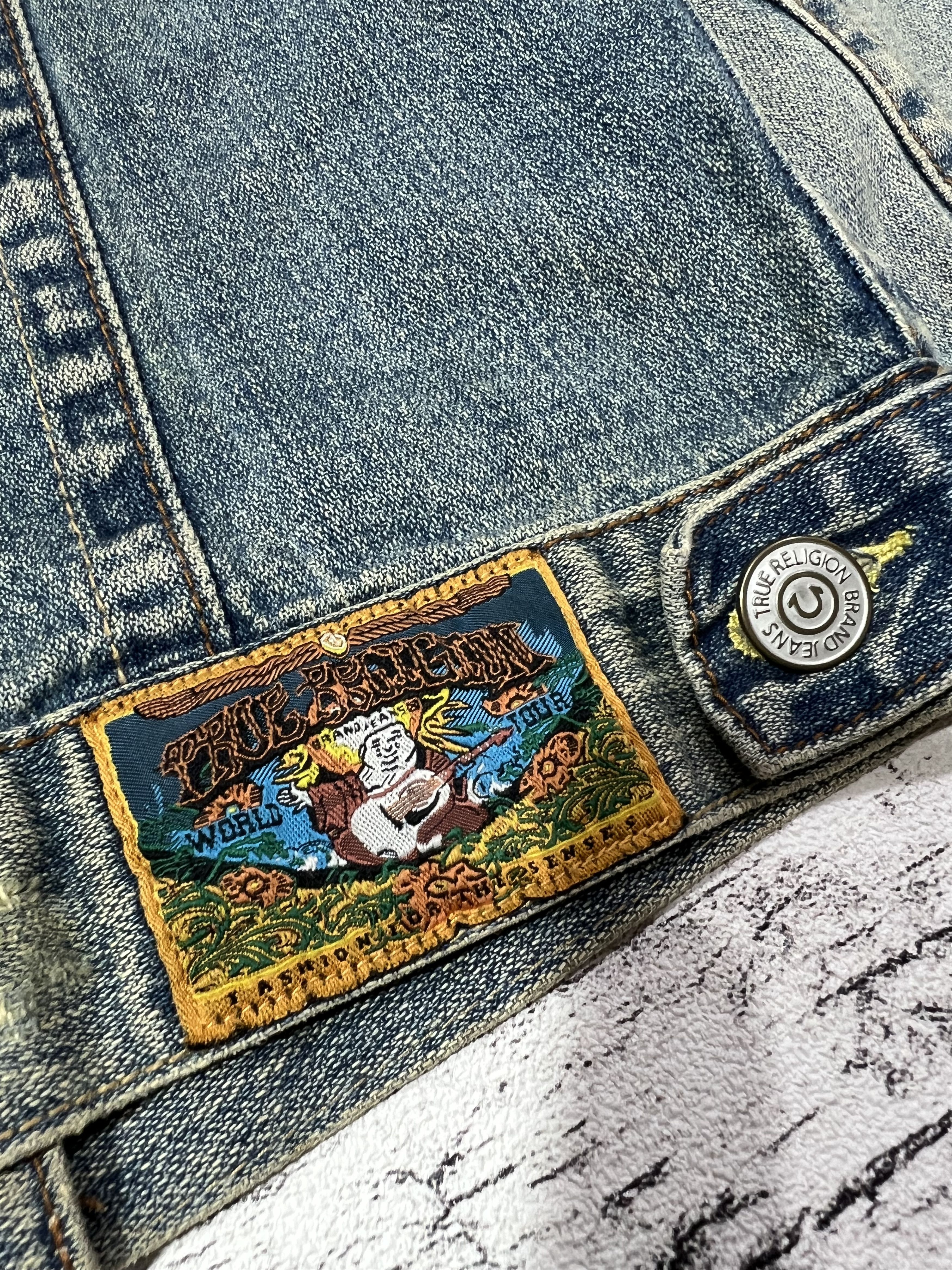 Japanese Brand 2000s Archival True Religion Distress Ripped y2k Lgb Ifsix Size US S / EU 44-46 / 1 - 7 Thumbnail