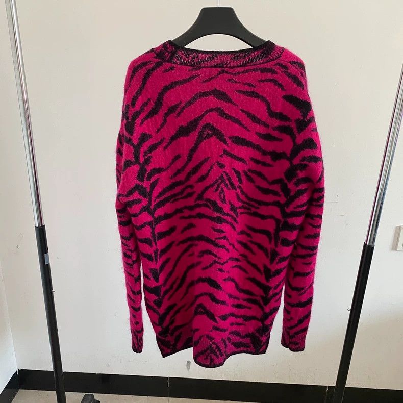 Saint Laurent Paris saint Laurent paris19FW Autumn/Winter Rosy Zebra Sweater 2 Size US XS / EU 42 / 0 - 2 Thumbnail