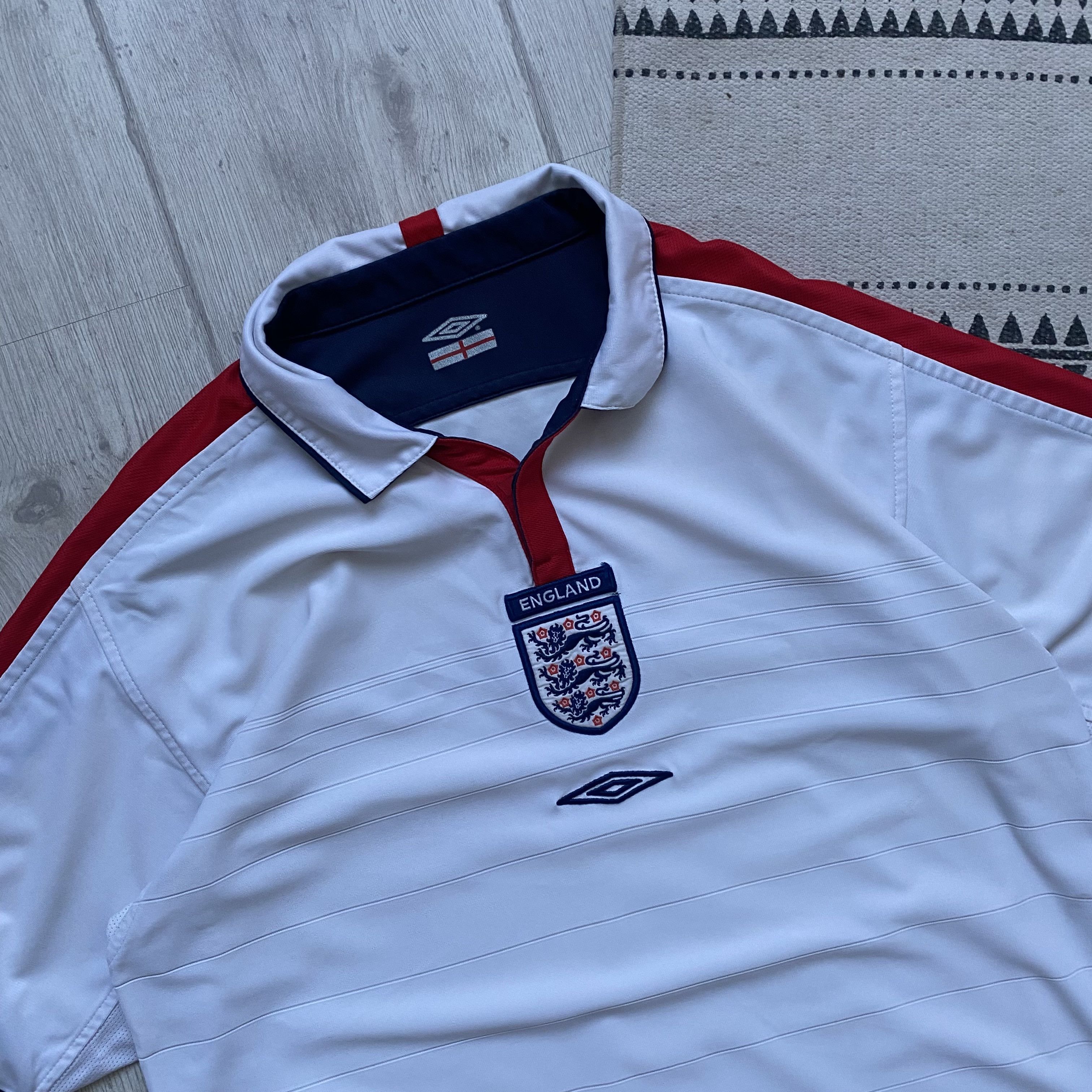 Umbro ⚽️ Vintage Drill Umbro England Soccer jersey 2003 Blockore Size US M / EU 48-50 / 2 - 8 Thumbnail