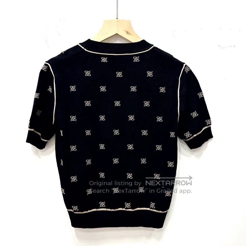 Fendi Fendi Double F Embroidered Knit Sweater, 3D Embroidery, Co Size XXS / US 00 / IT 34 - 2 Thumbnail