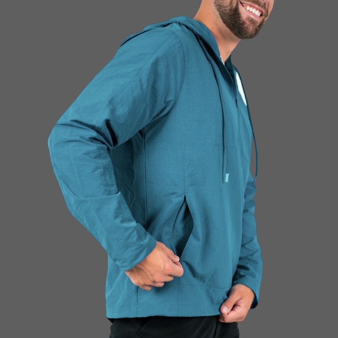 Other Bearbottom Men’s Ocean Blue Nylon Windbreaker Jacket Medium Size US M / EU 48-50 / 2 - 3 Thumbnail