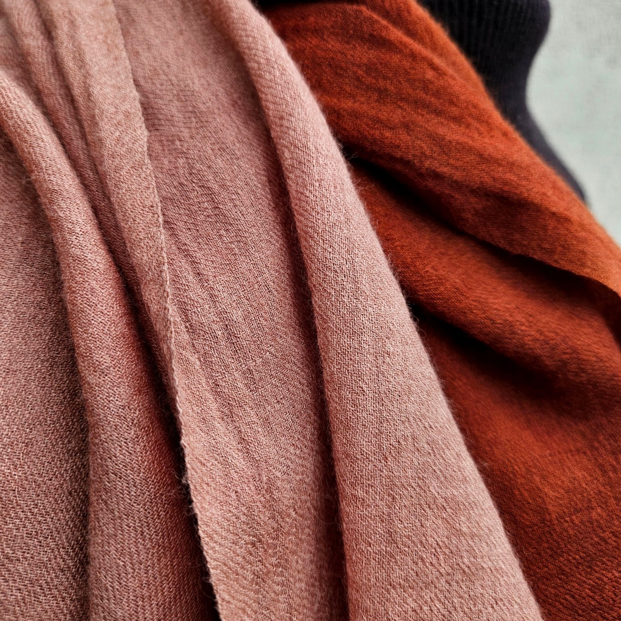 Donna Karan Vintage Donna Karan Signature Wool Shawl Wrap Rust Blush Omb Size ONE SIZE - 16 Thumbnail