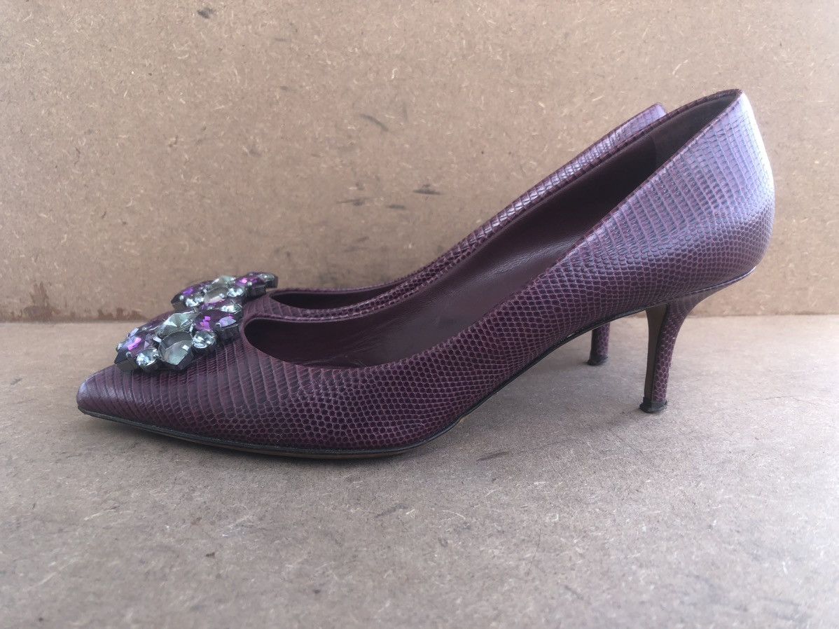 Dolce & Gabbana Dolce & Gabana Purple Leather Women’s Heels Size 40 Size US 9 / IT 39 - 2 Thumbnail