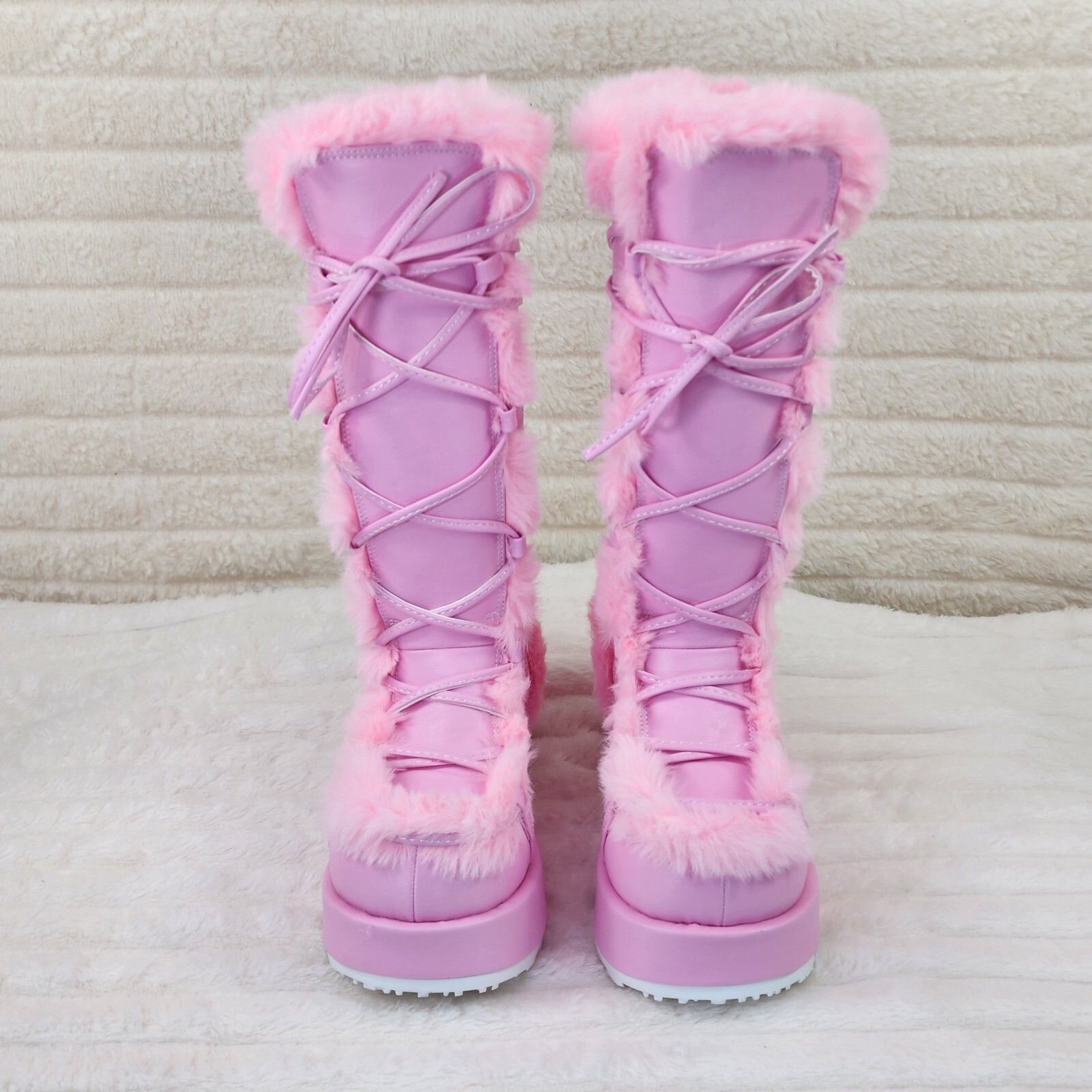 Demonia Cult DEMONIA Cubby 311 Stomper Baby Pink Platform Pastel Goth Pun Size US 12 / IT 42 - 3 Thumbnail